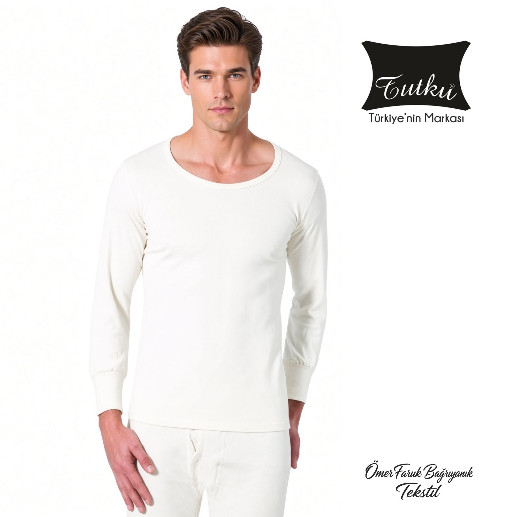 Tutku Erkek Kışlık İnterlok Fanila Krem 0112