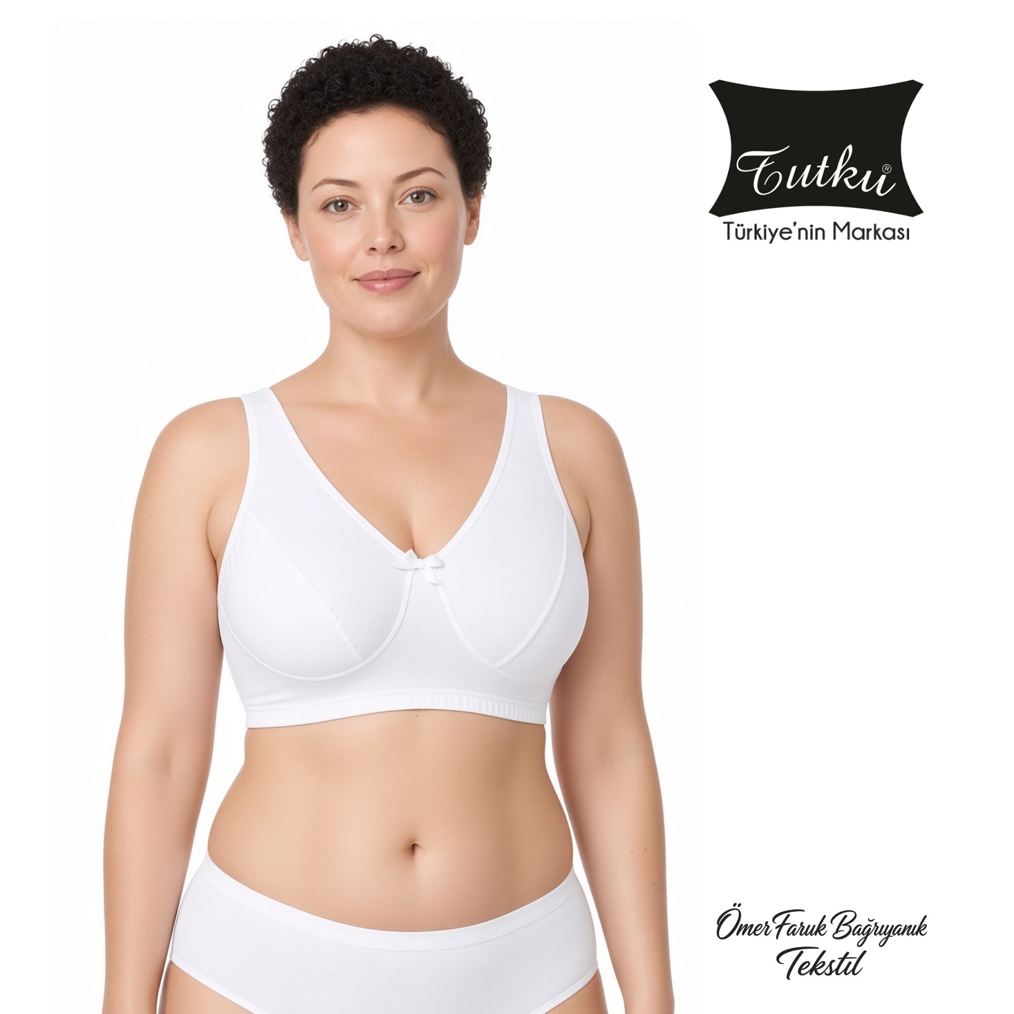 Tutku Beyaz Yarım Atlet Sütyen Body 0152