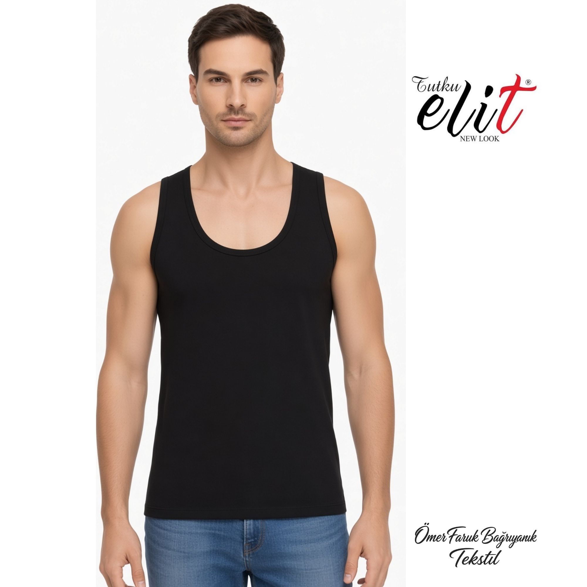 Tutku Elit Siyah Erkek Elastan Spor Atlet 1304