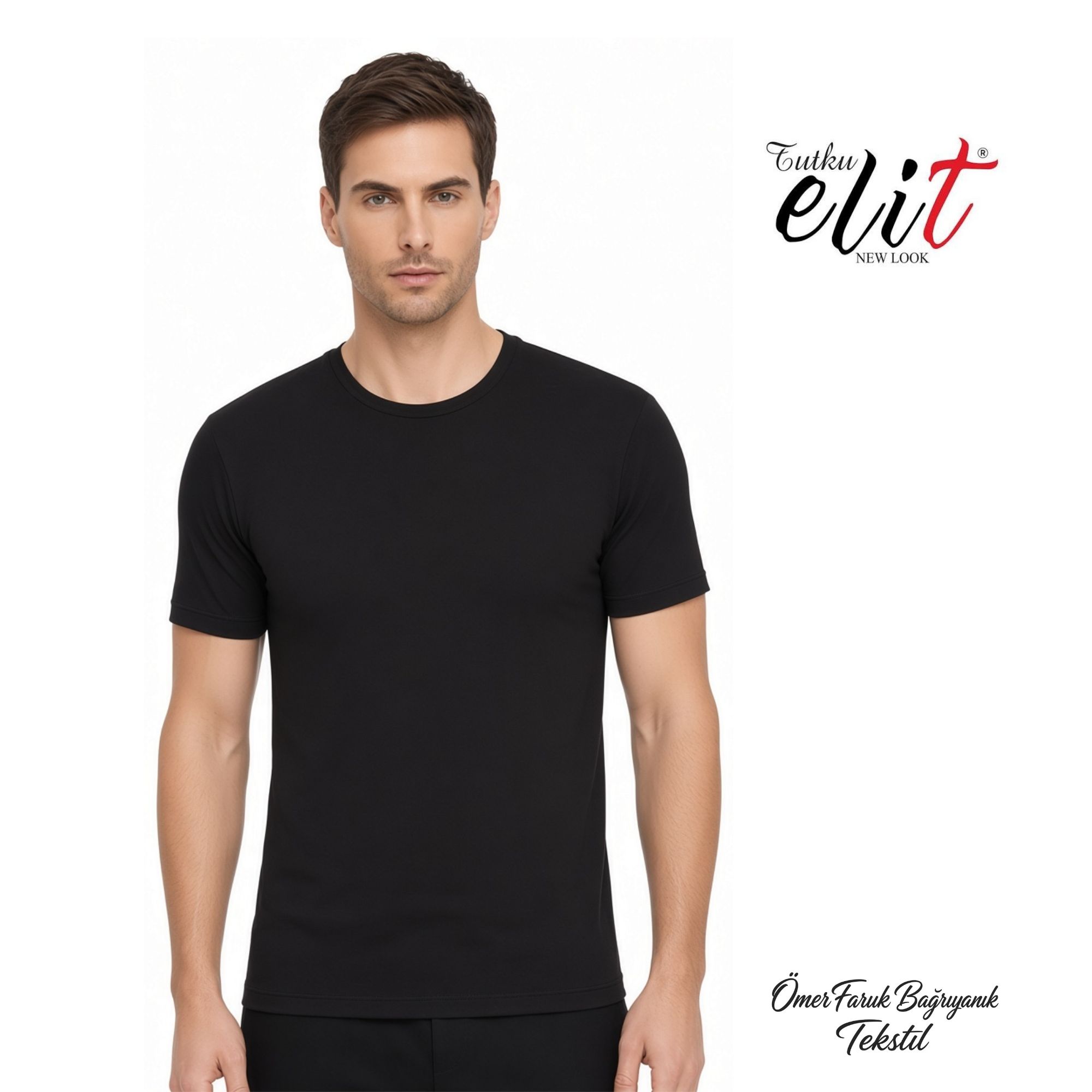 Tutku Siyah Elit Elastan Sıfır Yaka 1301