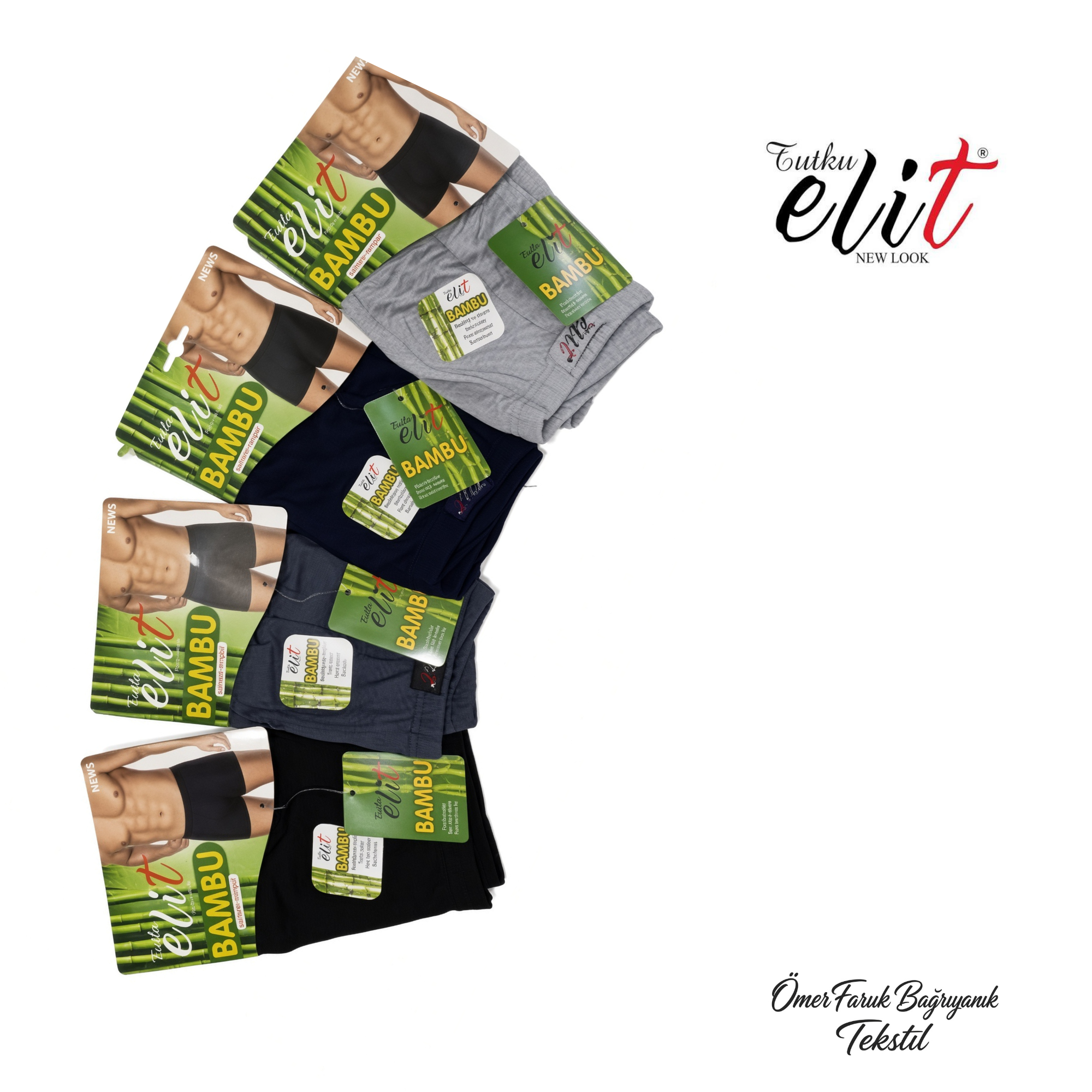 Tutku Elit Bambu Erkek Boxer (Asorti) 1254