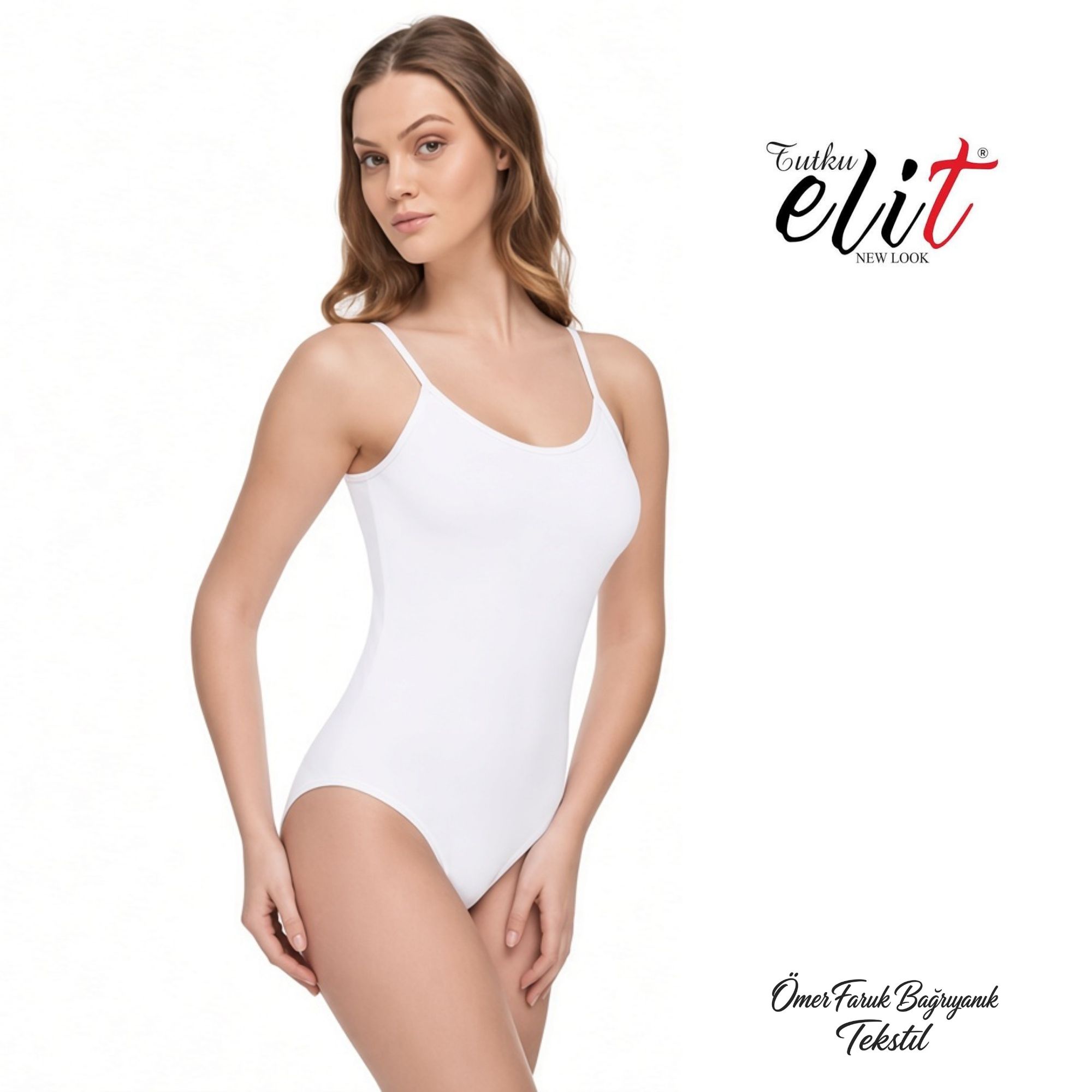 Tutku Elit Beyaz Modal Elastan Alttan Çıtçıtlı Body Kadın 2004