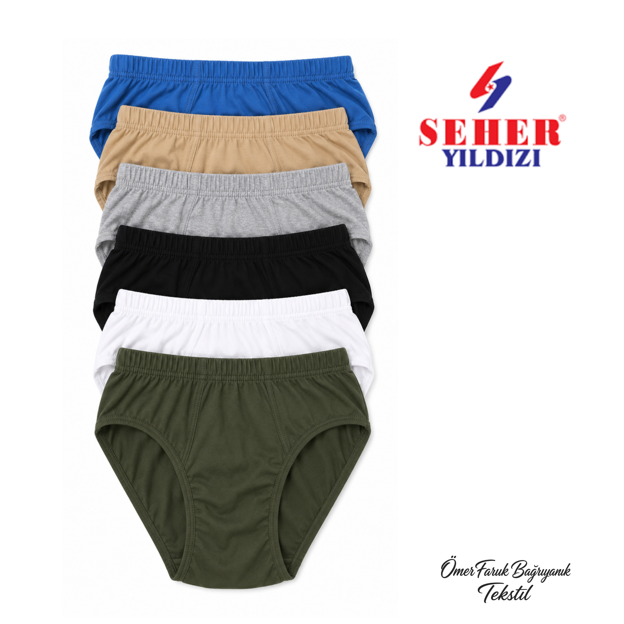 Seher Yıldızı Renkli Erkek Çocuk Slip Külot