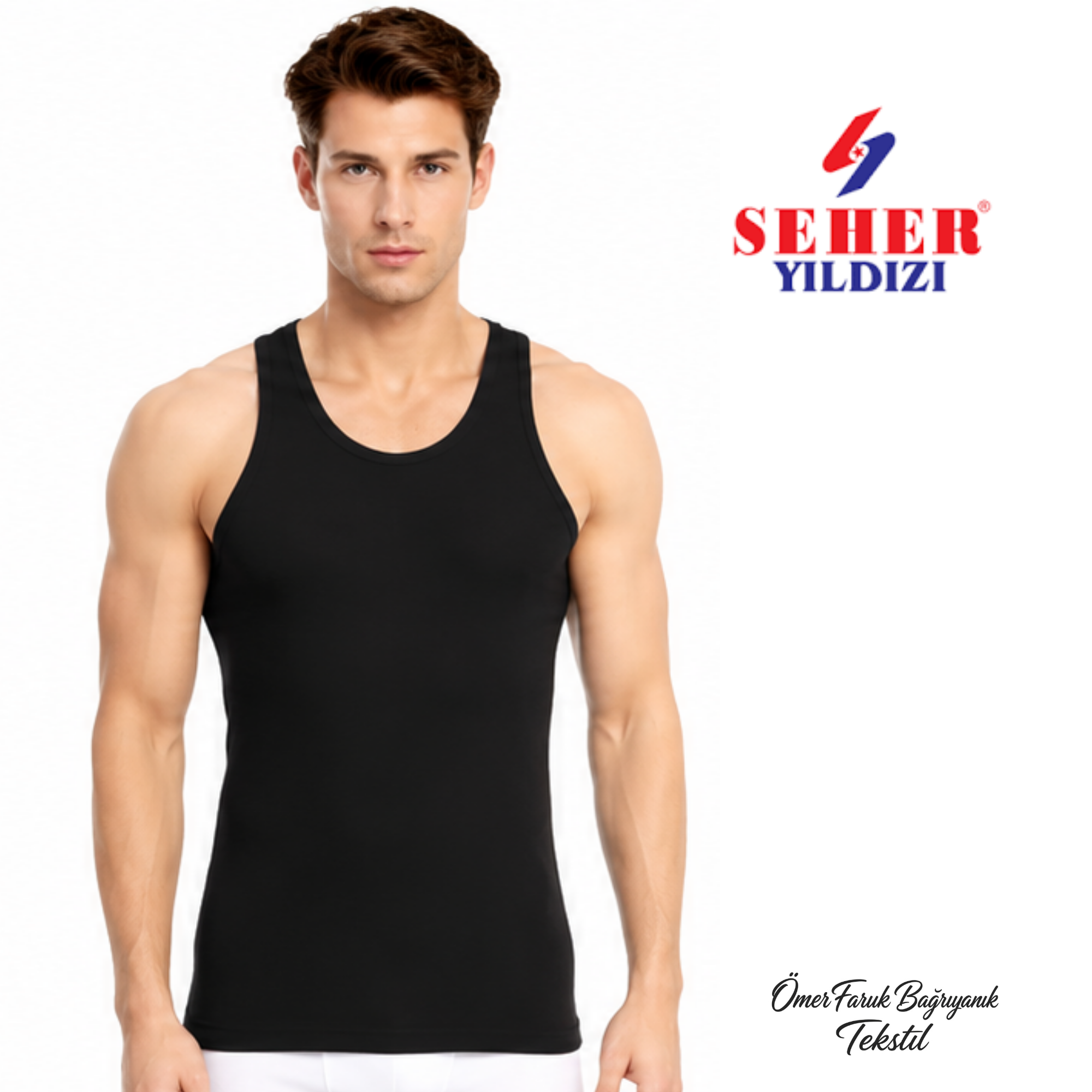 Seher Yıldızı Siyah Erkek Ribana Spor Atlet 0058