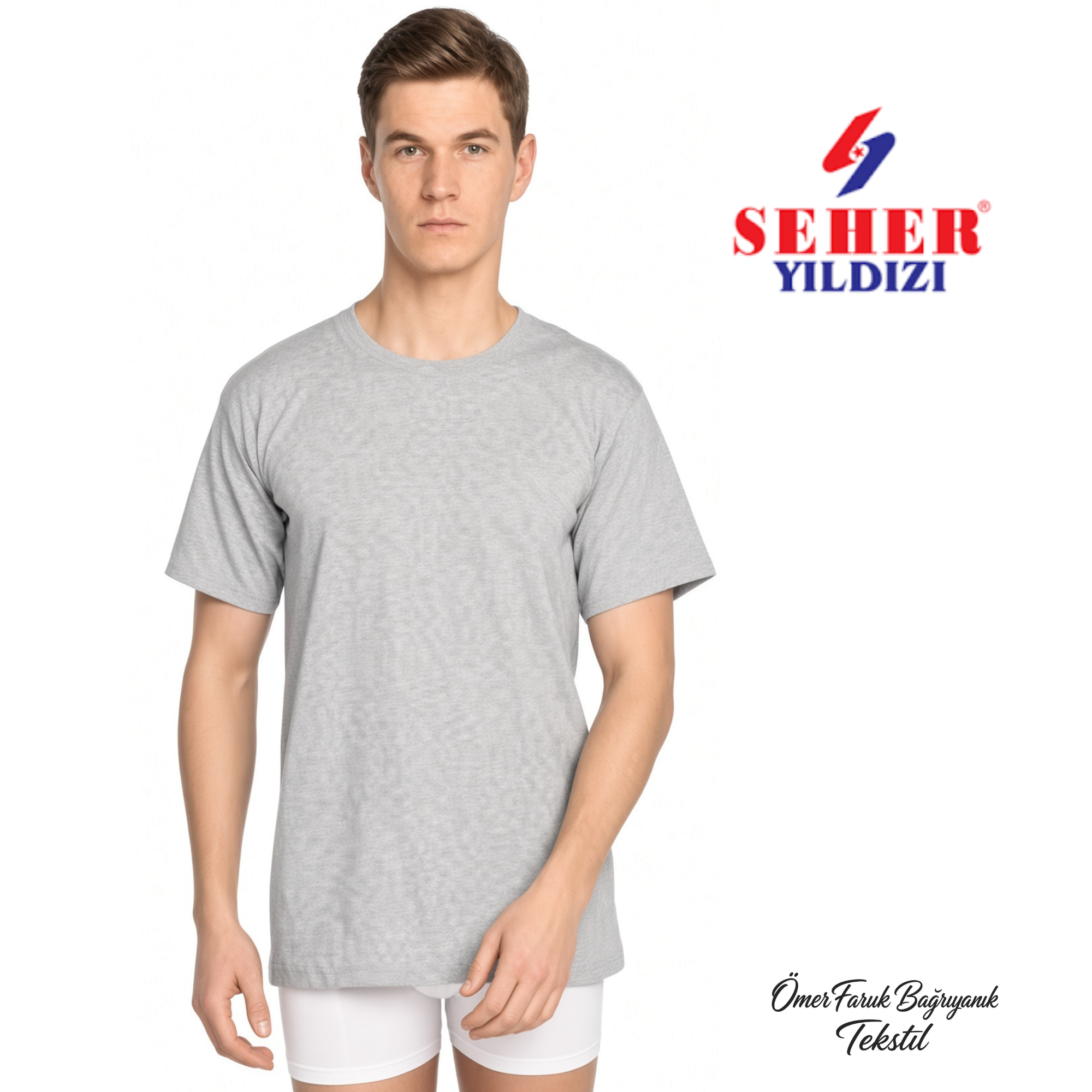 Seher Yıldızı Gri Erkek Penye Sıfıryaka 0003