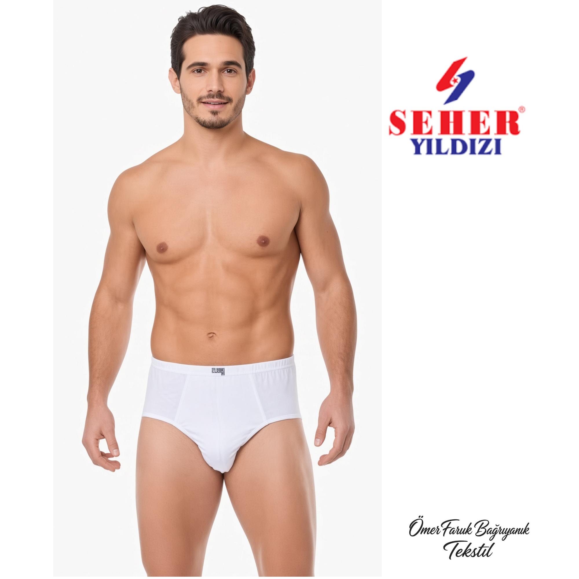 Seher Yıldızı Erkek Beyaz Slip Külot 0005