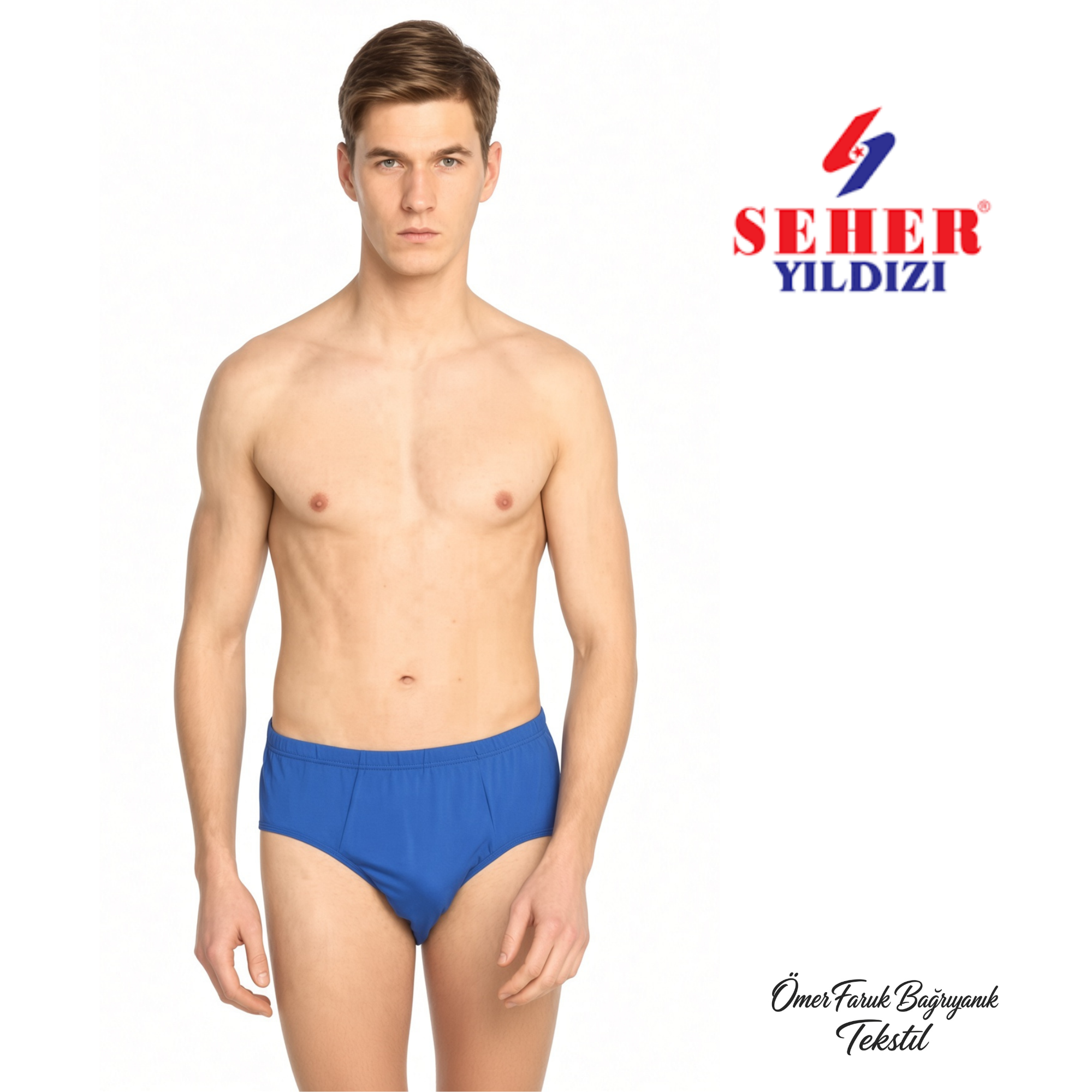 Seher Yıldızı Erkek Mavi Slip Külot 0005