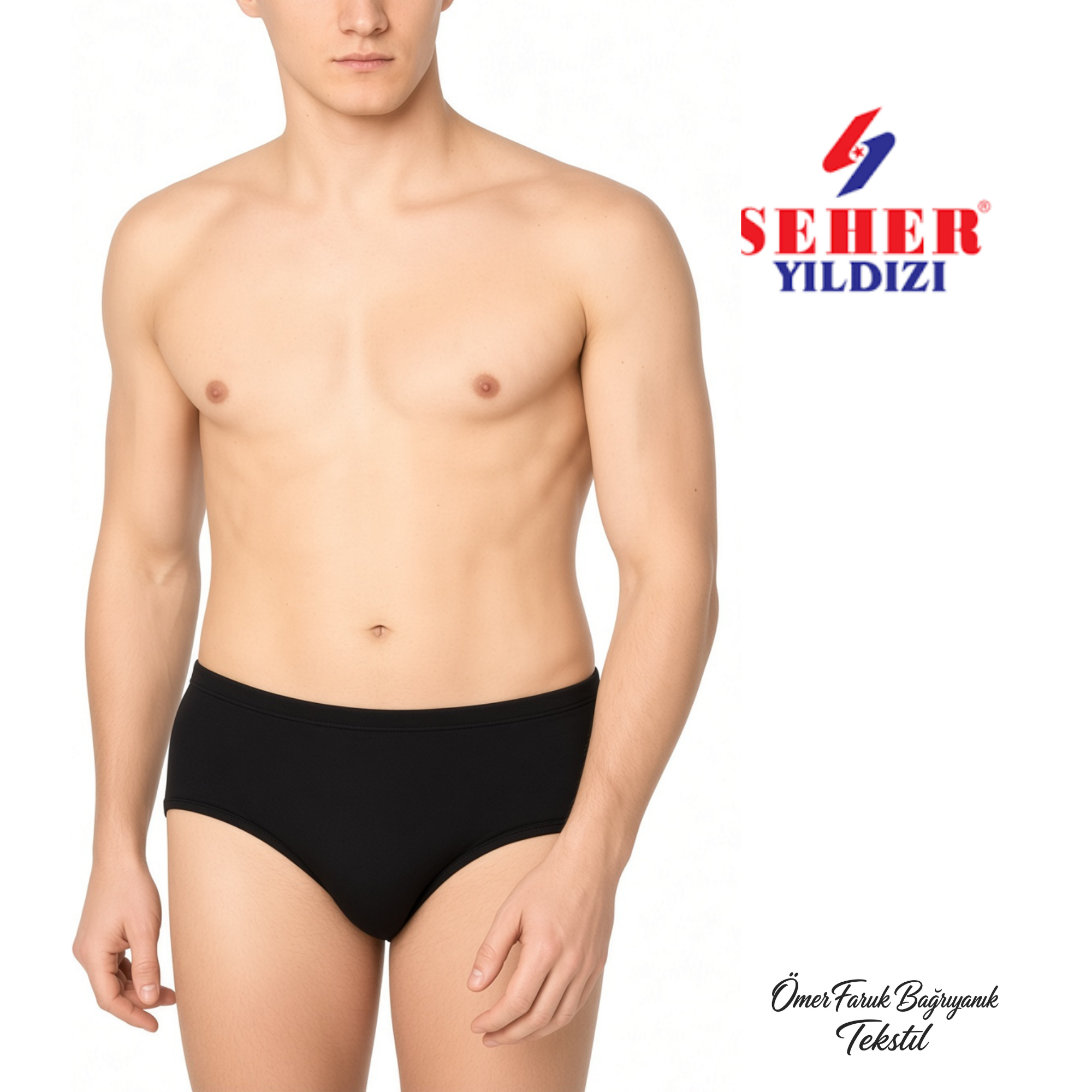 Seher Yıldızı Erkek Siyah Slip Külot 0005