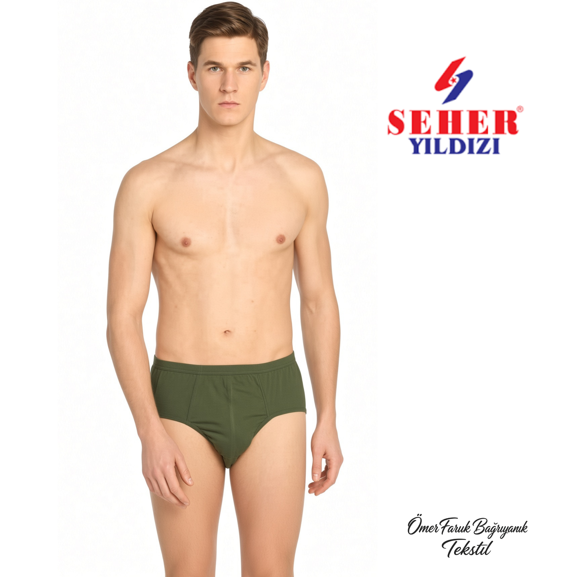 Seher Yıldızı Erkek Yeşil Slip Külot 0005