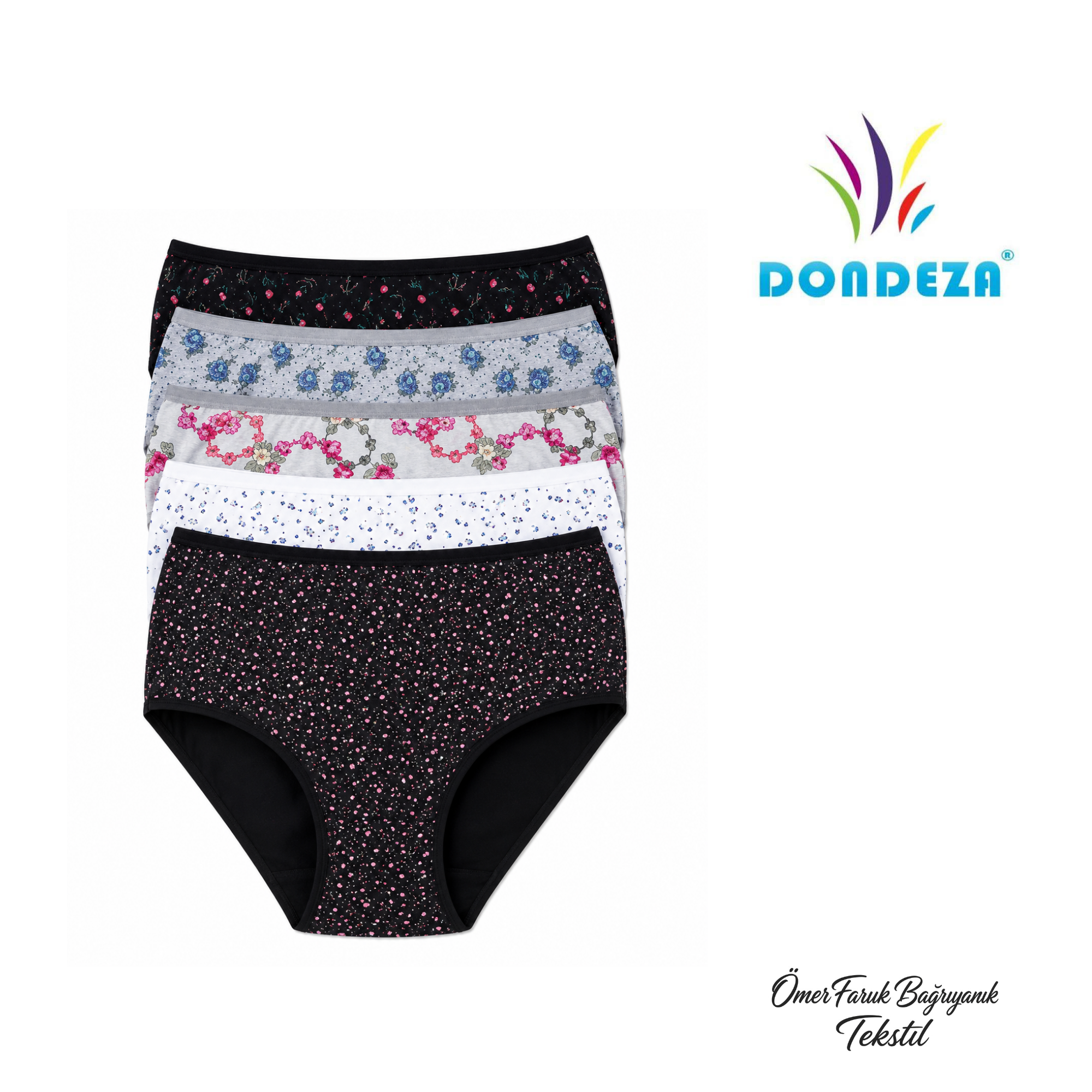 Dondeza Bayan Desenli 4XL Bato 616