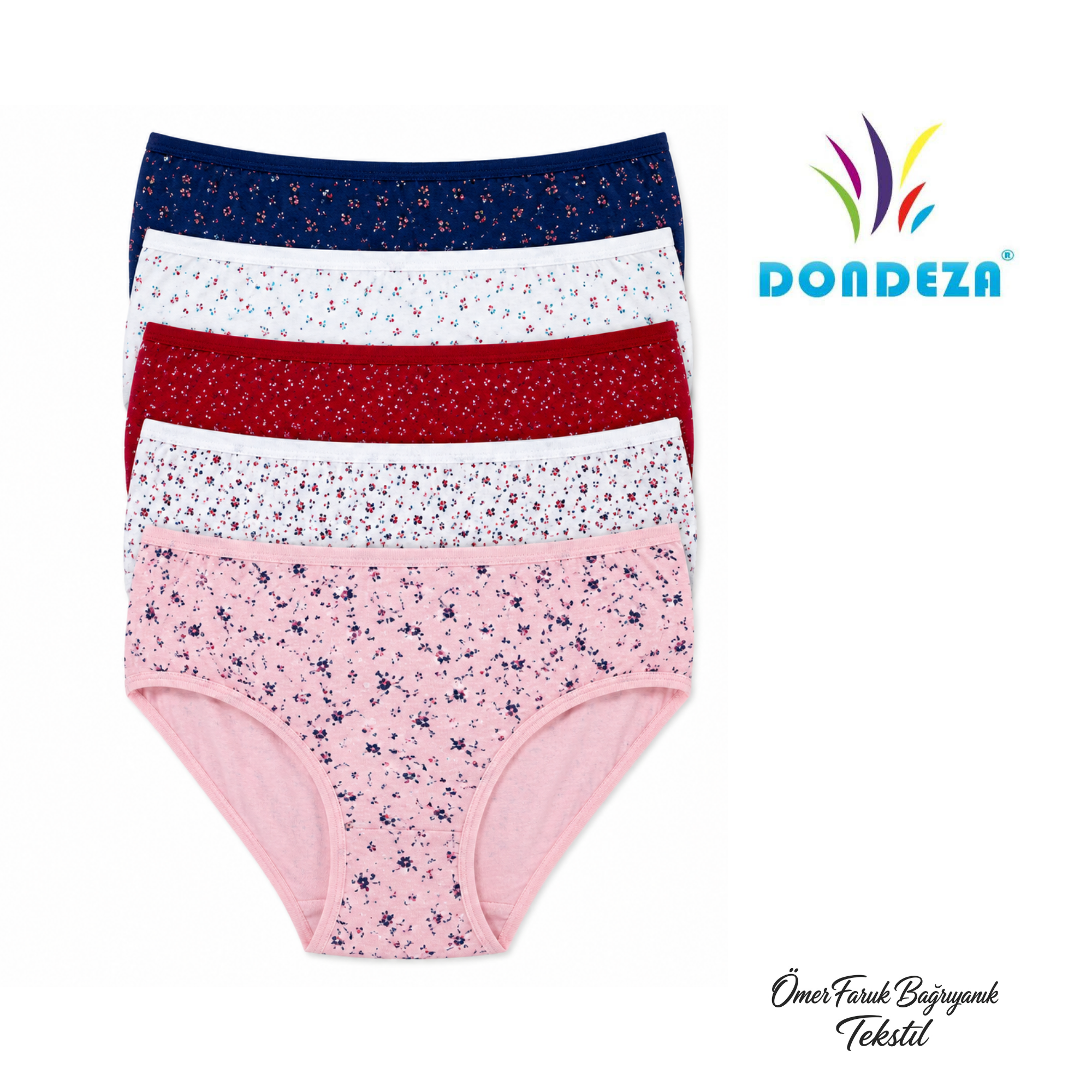Dondeza Desenli Kadın Battal 2XL Bato 601