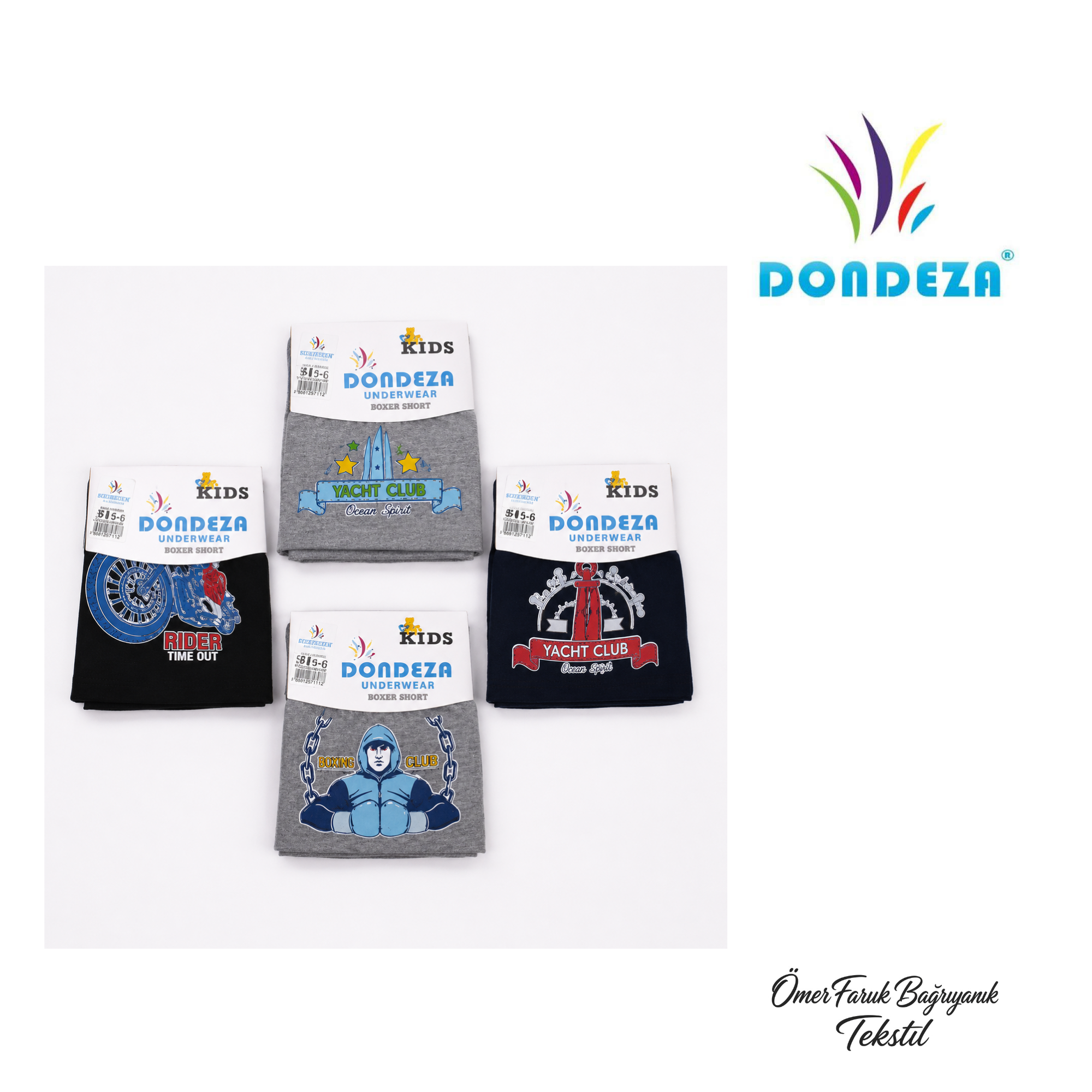Dondeza Erkek Baskılı Çocuk Boxer 501