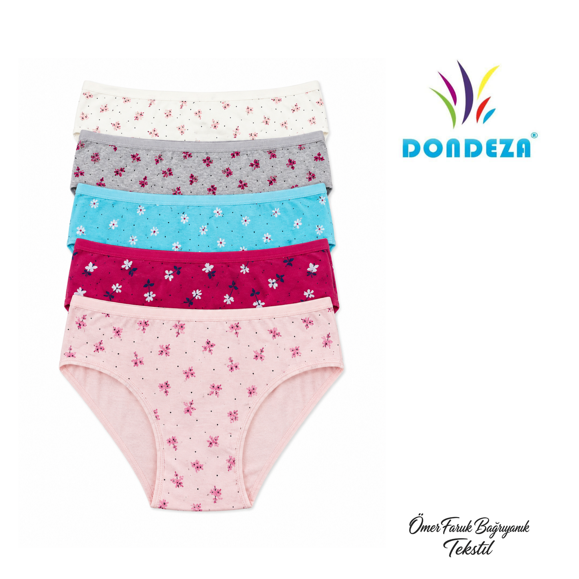 Dondeza Kız Çocuk Renkli Bikini 401