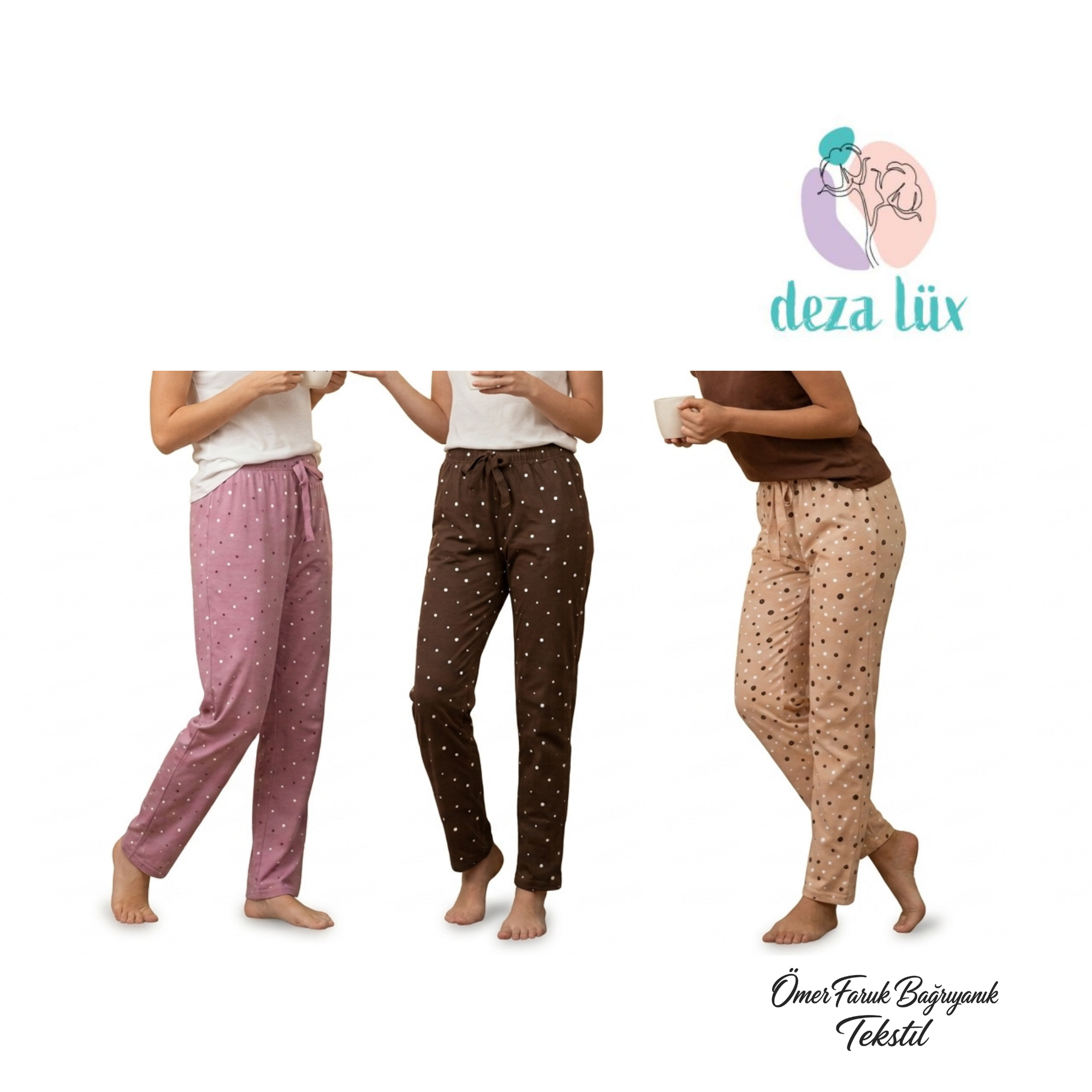 Deza Lüx Kadın Tek Alt Pijama 5084