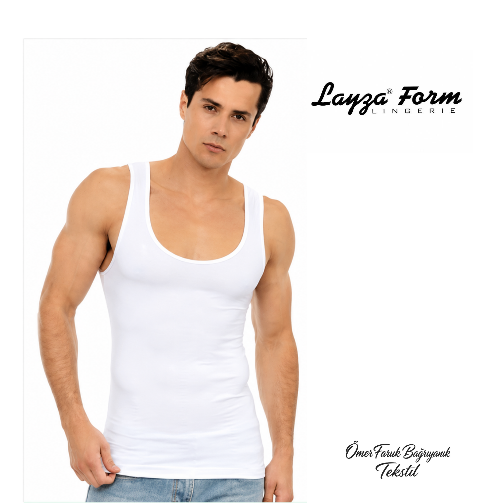 Layza Form Beyaz Erkek Atlet 500