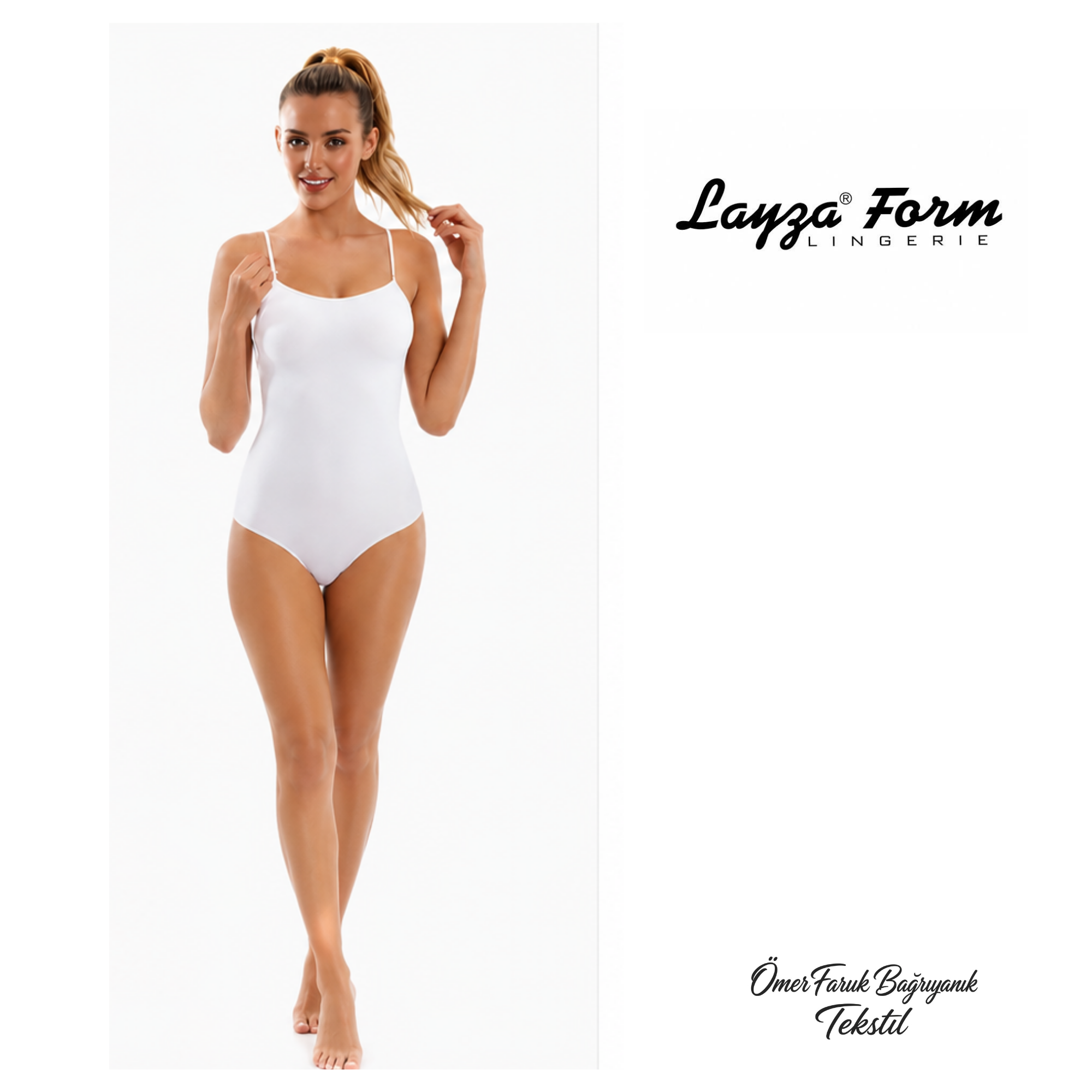 Layza Form Beyaz İnce Askılı Body 17500