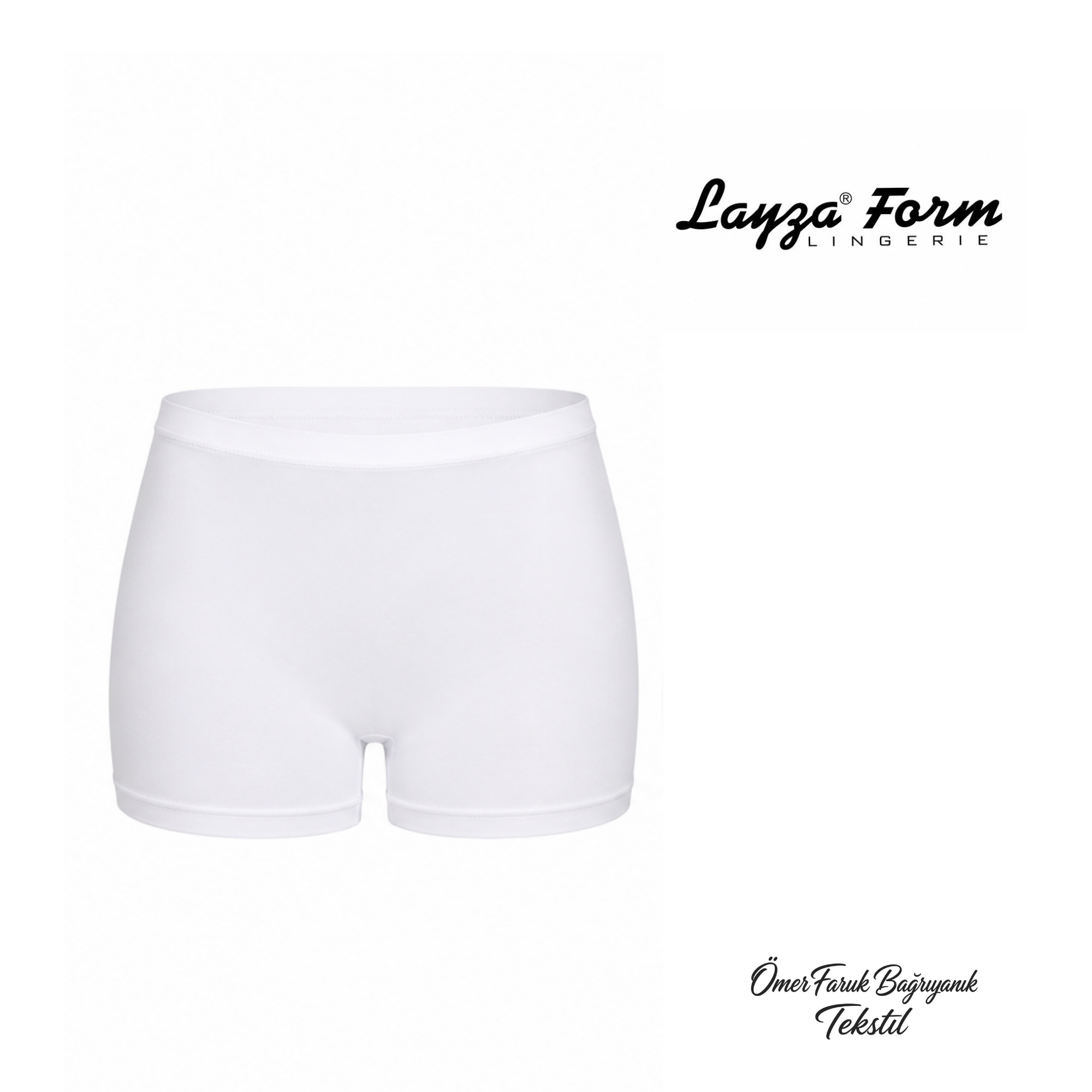 Layza Form Beyaz Kadın Boxer 13001