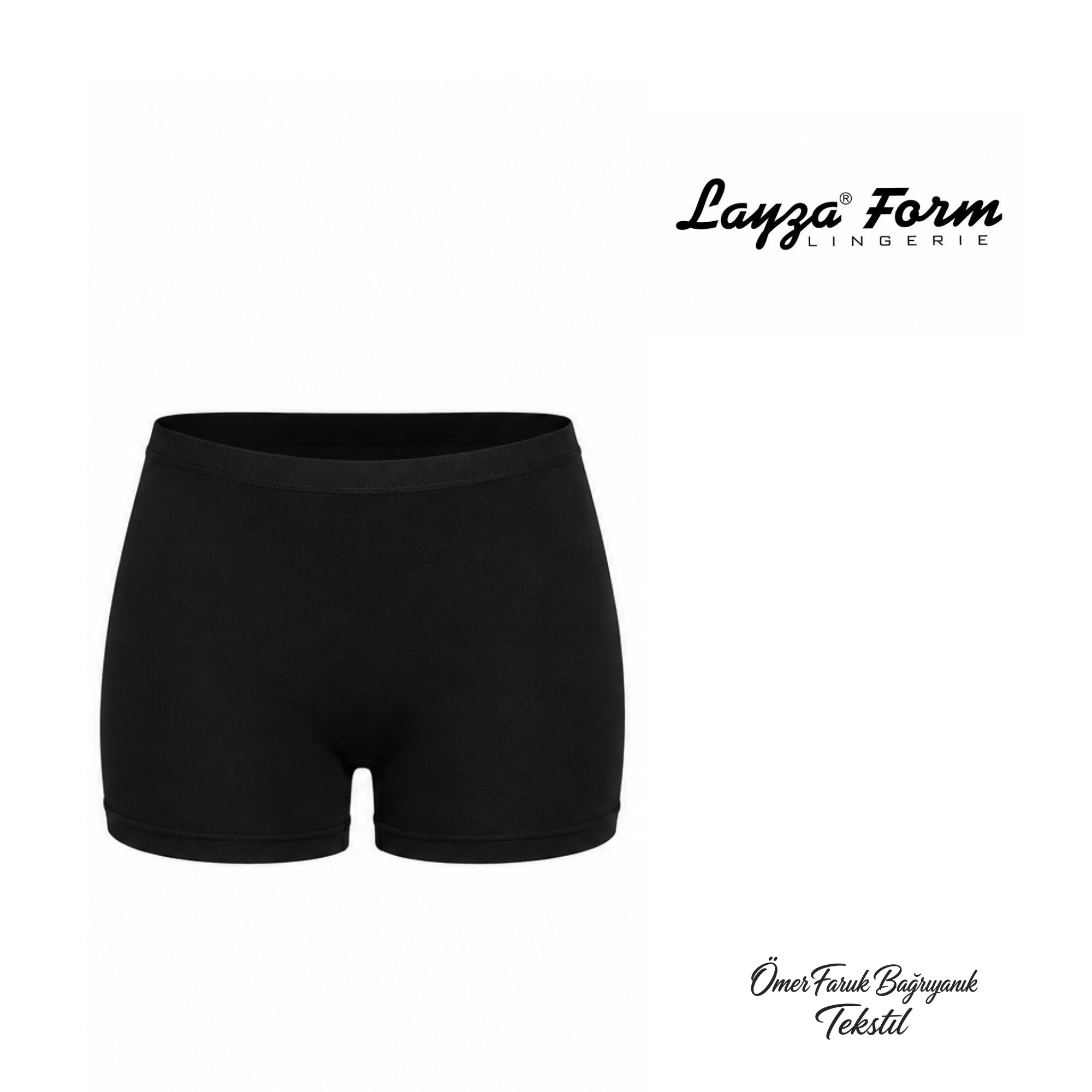 Layza Form Siyah Kadın Boxer 13001