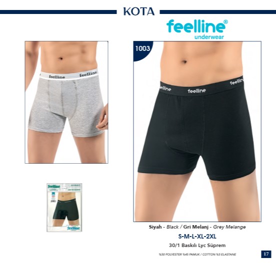 Kota (Feelline) Erkek Likralı Boxer 1003