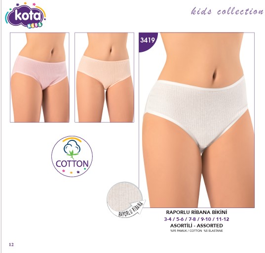 Kota Kız Çocuk Raporlu Ribana Bikini 3419