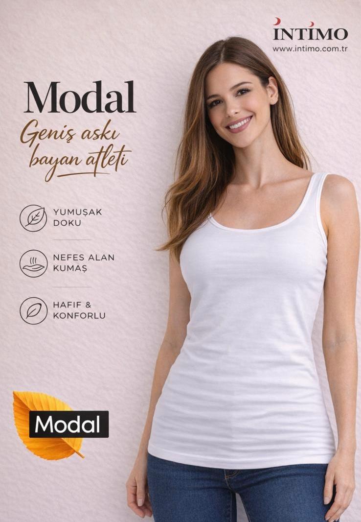 İntimo Modal Geniş Askı Bayan Atlet