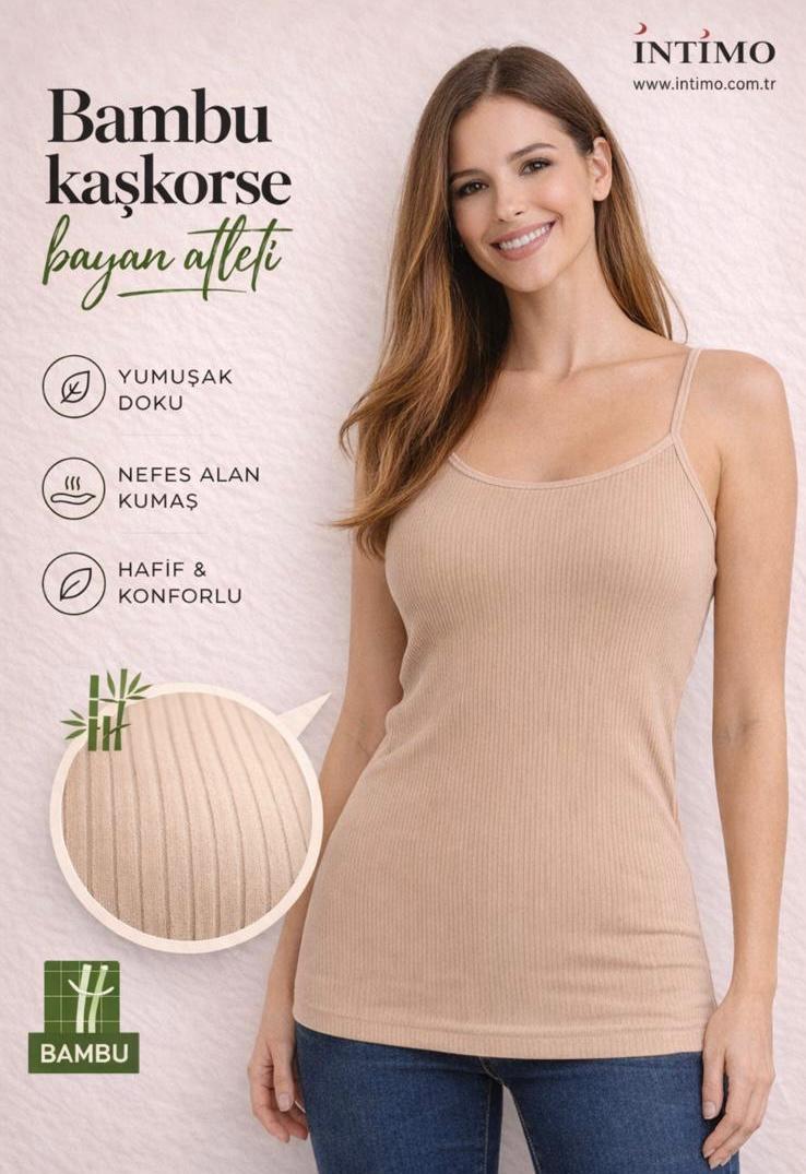 İntimo Bambu Kaşkorse Kadın Atlet