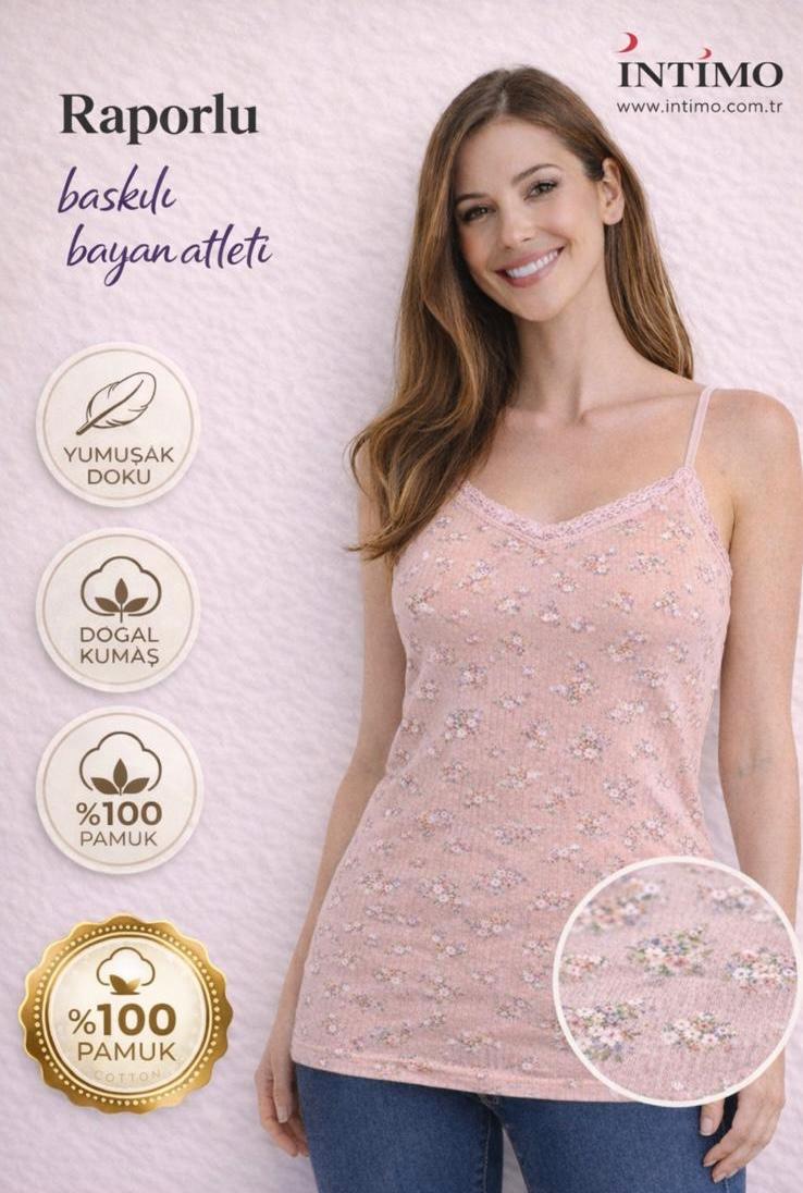İntimo Raporlu Baskılı Kadın Atlet