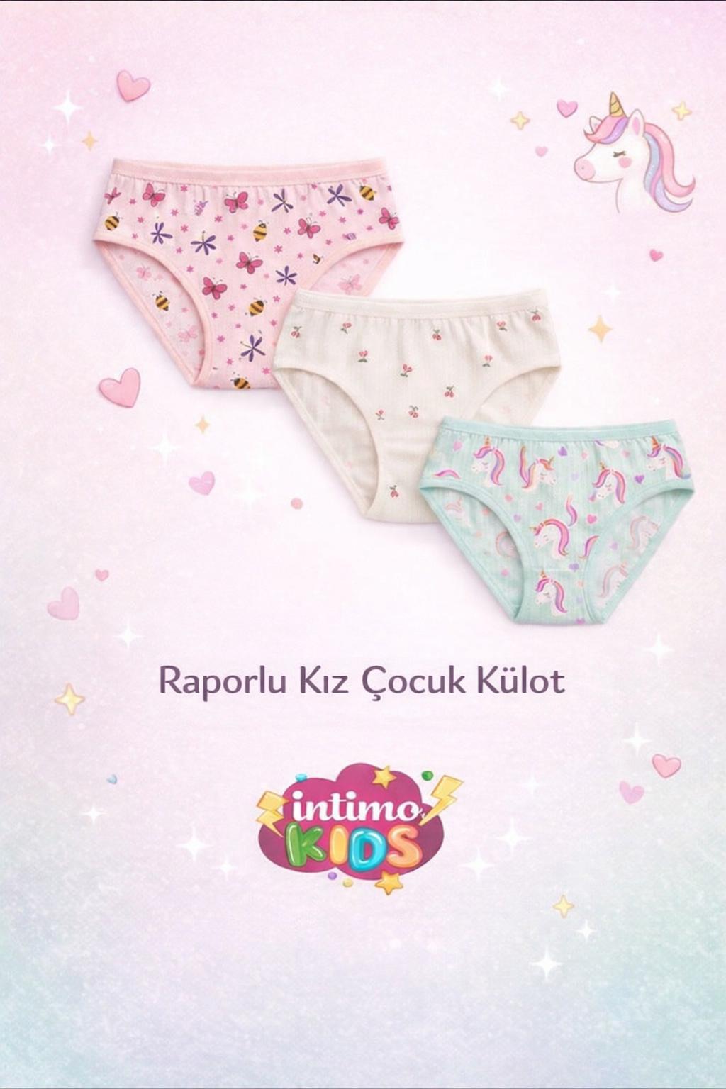 İntimo Kids Raporlu Kız Çocuk Külot