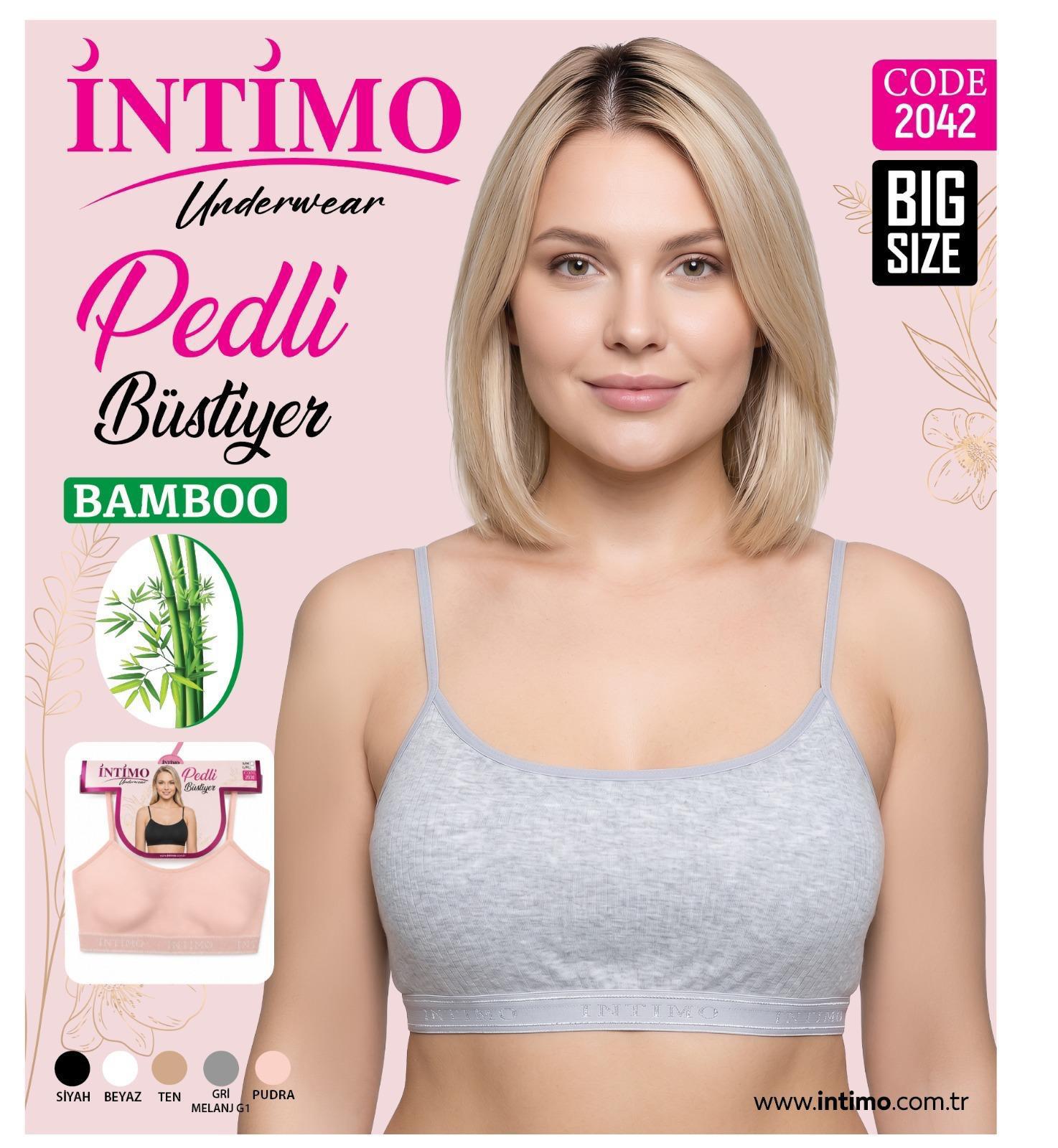 İntimo Kadın Bambu İp Askılı Pedli Bustiyer 2042
