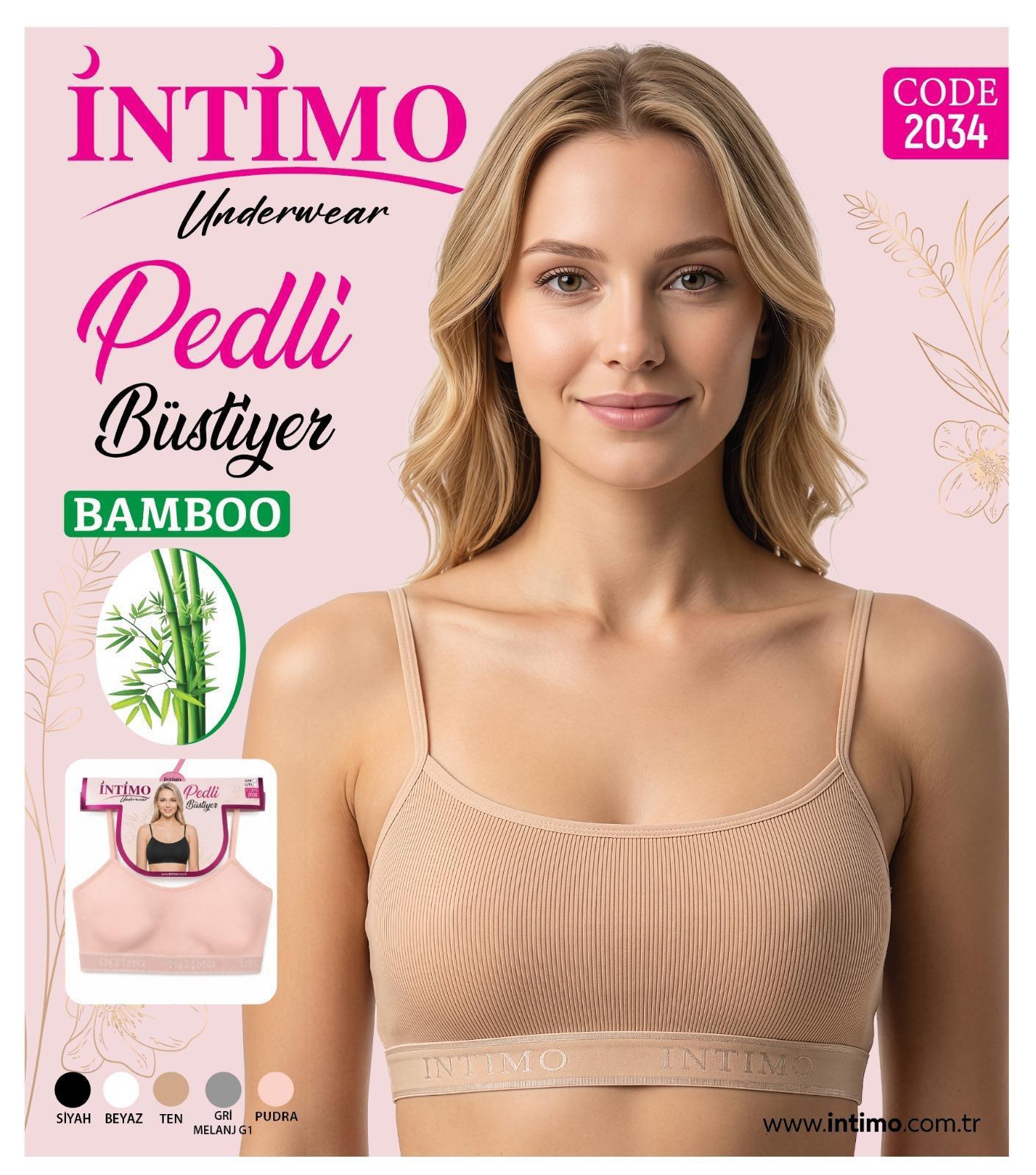 İntimo Kadın Bambu İp Askılı Pedli Kaşkorse Bustiyer 2034