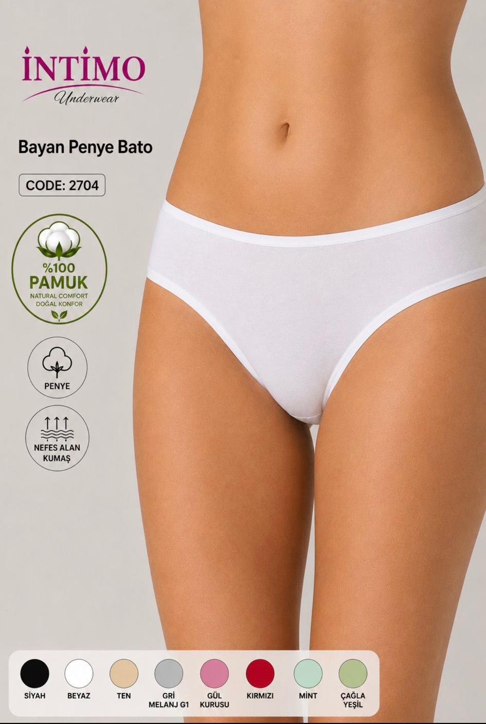 İntimo Full Likralı Biyeli Bayan Külot 2704