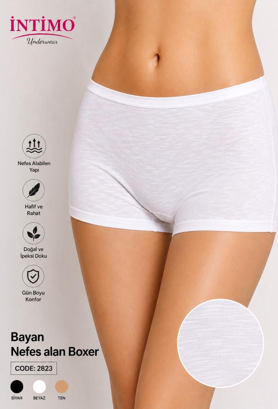 İntimo Nefes Alan Bayan Boxer 2823