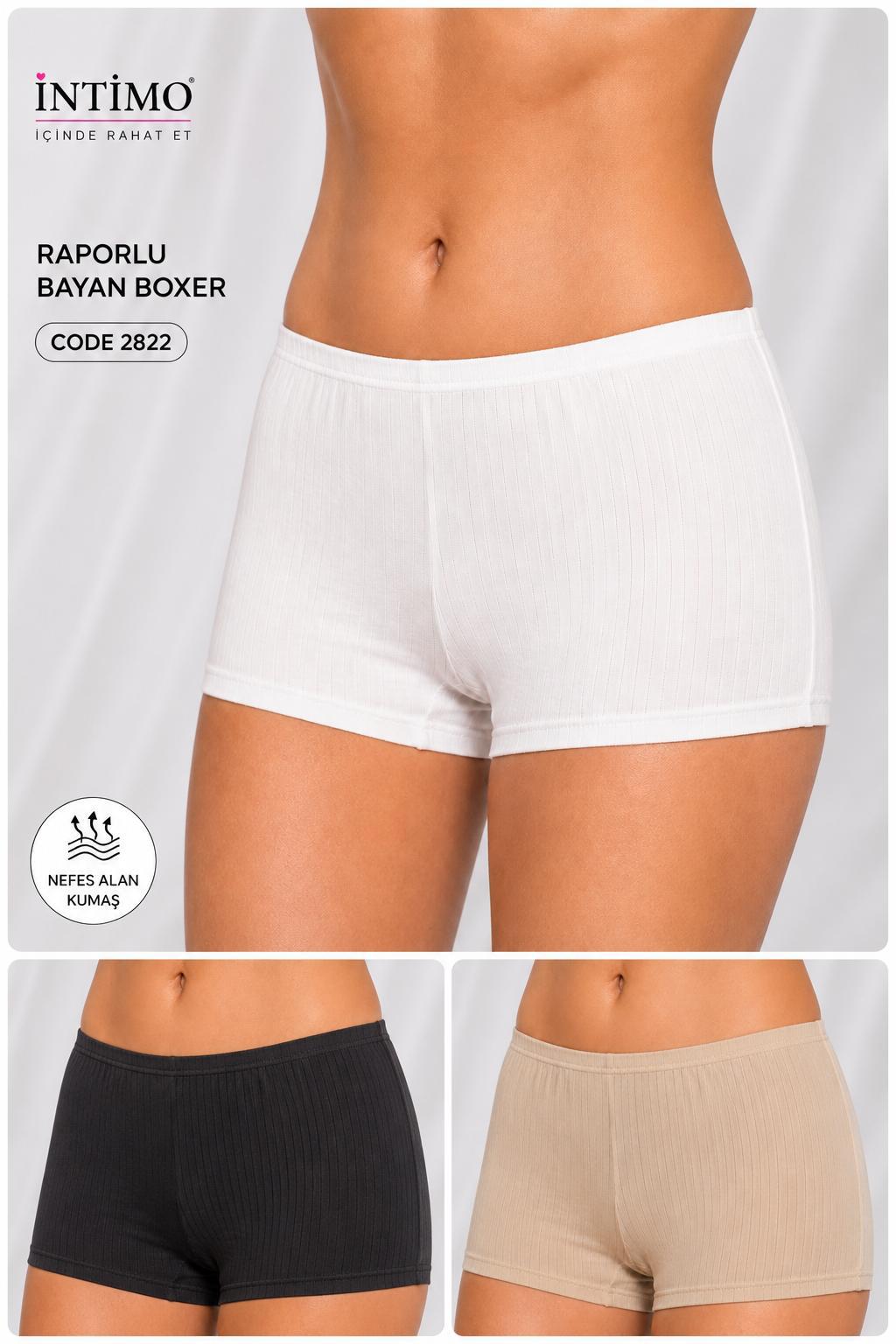 İntimo Raporlu Bayan Boxer 2822