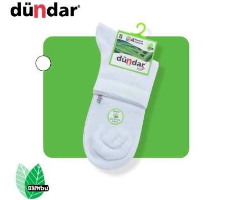 Dündar Erkek Bambu Beyaz Konç Patik 4131
