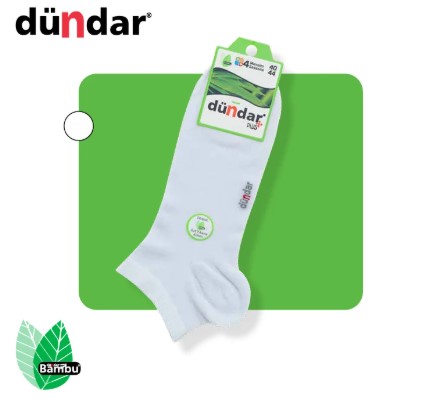 Dündar Erkek Beyaz Bambu Patik 4605