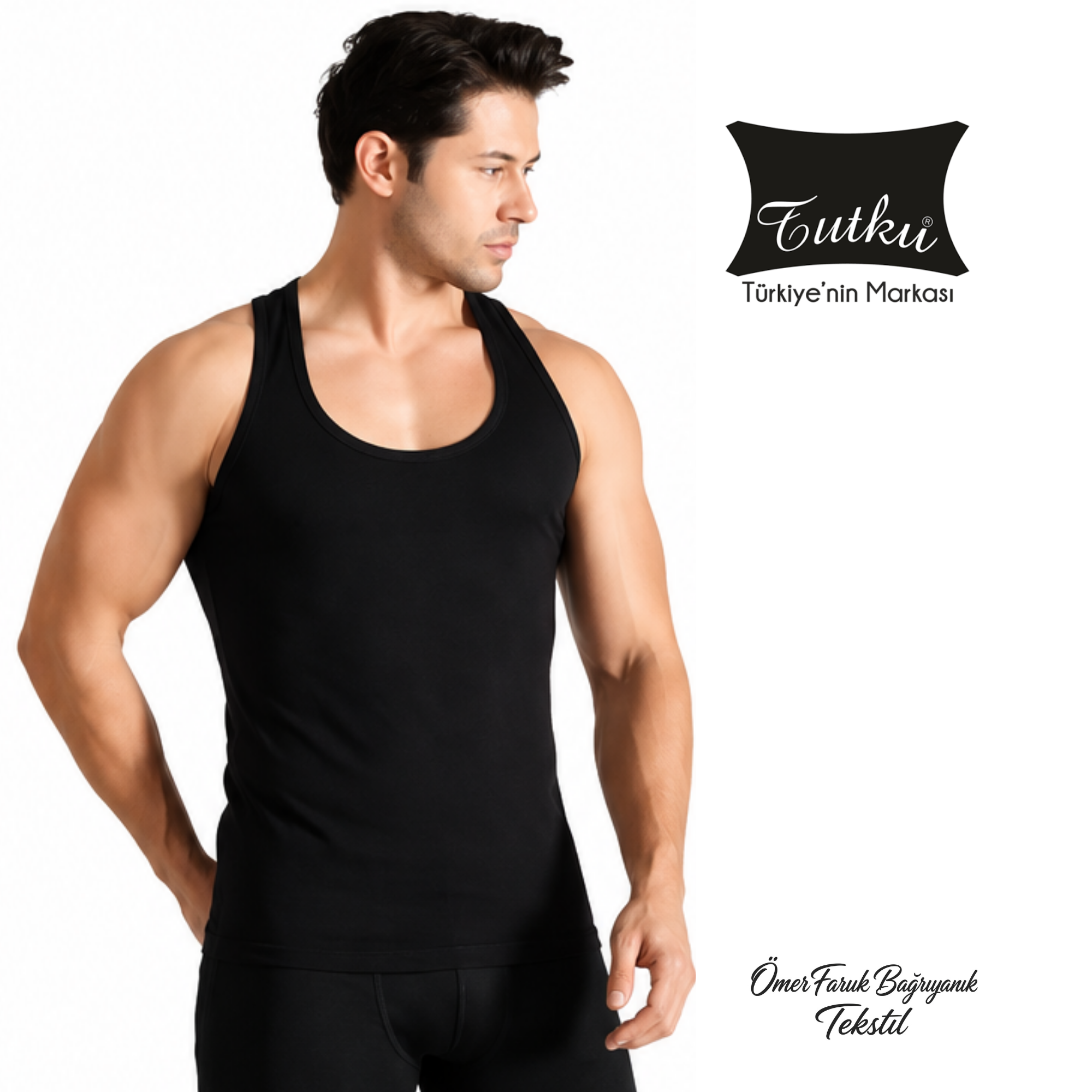 Tutku Erkek Siyah Ribana Spor Erkek Atlet 0118