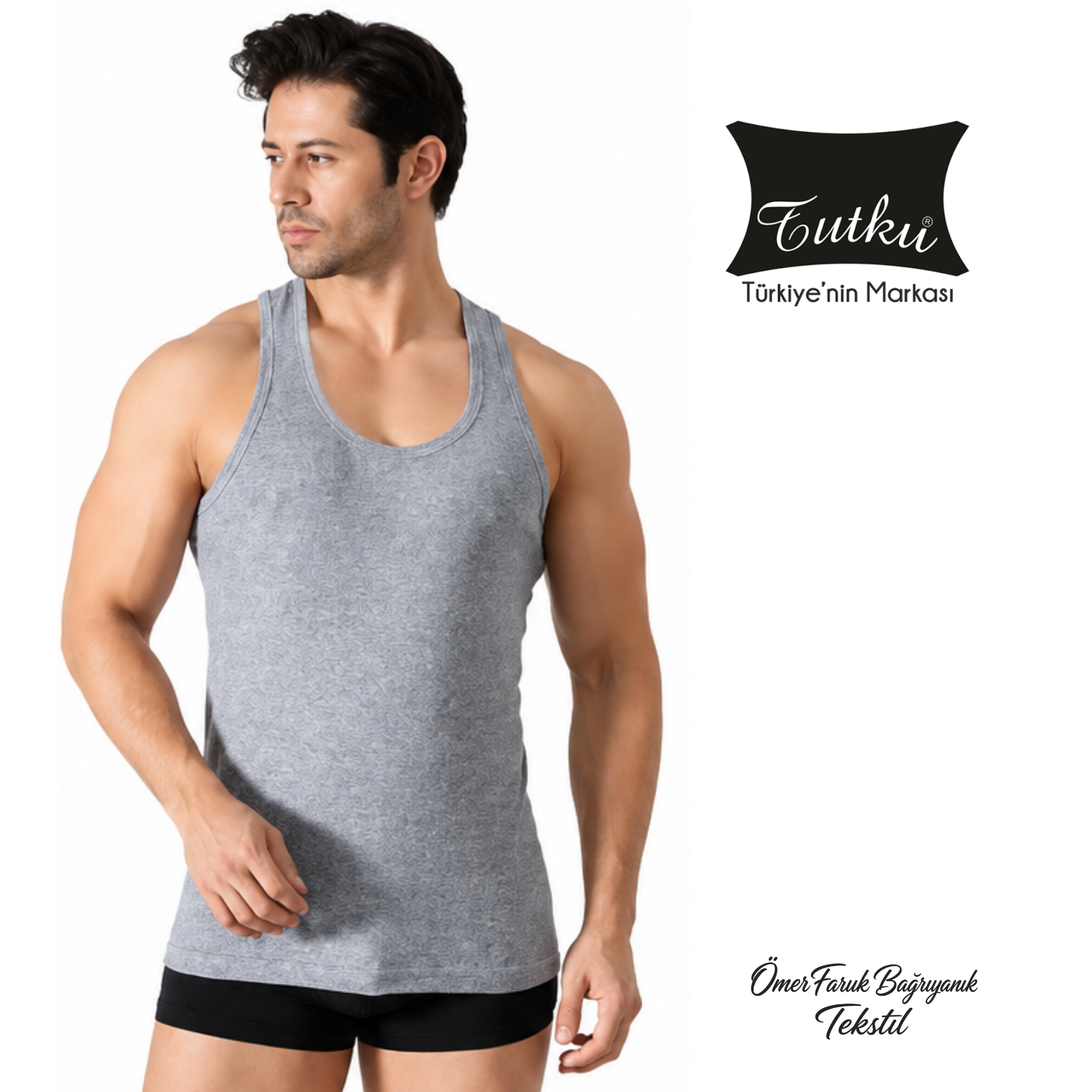 Tutku Erkek Gri Ribana Spor Erkek Atlet 0118