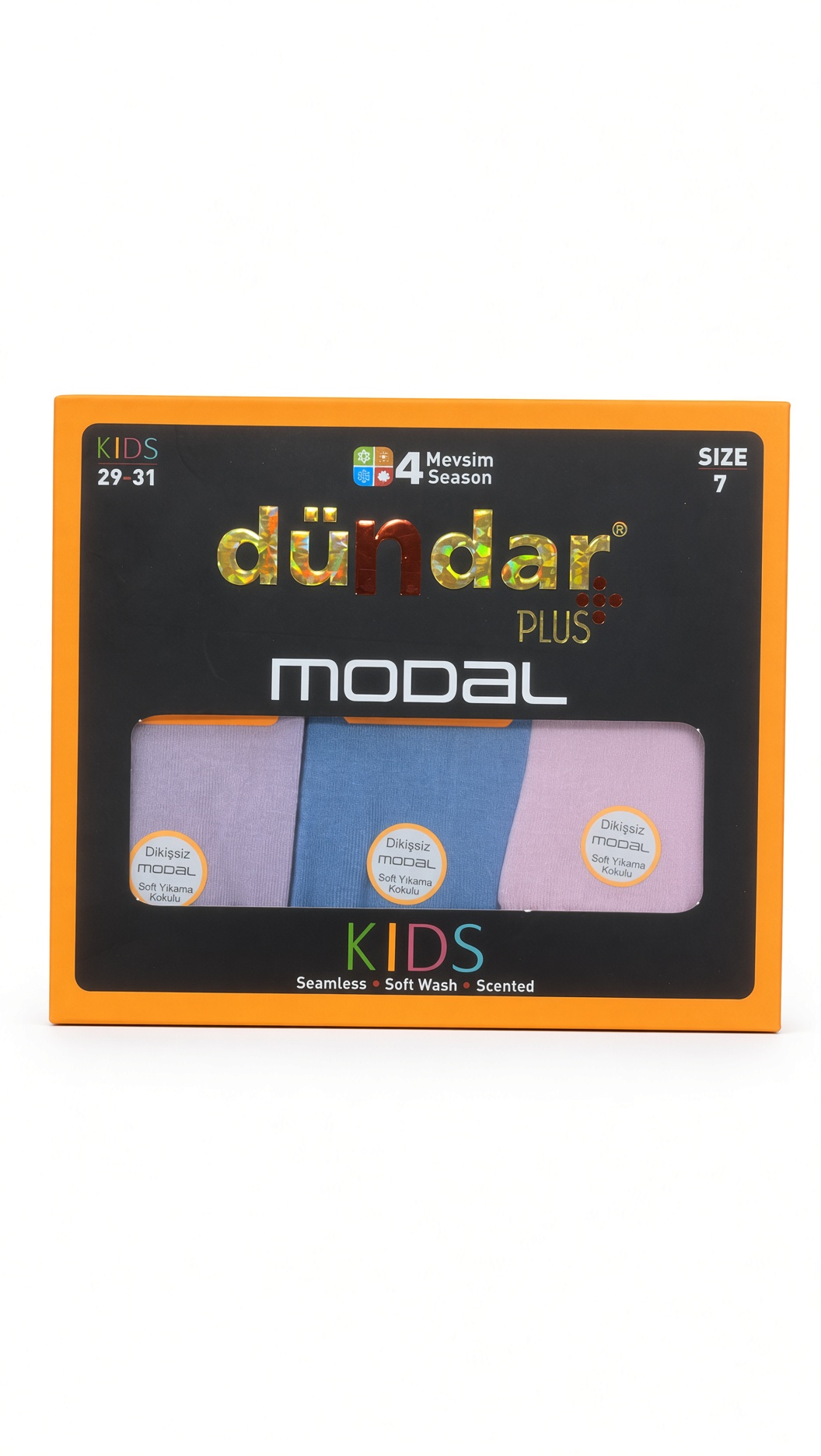 Dündar Plus Assorti Çocuk Modal Dikişsiz Çorap