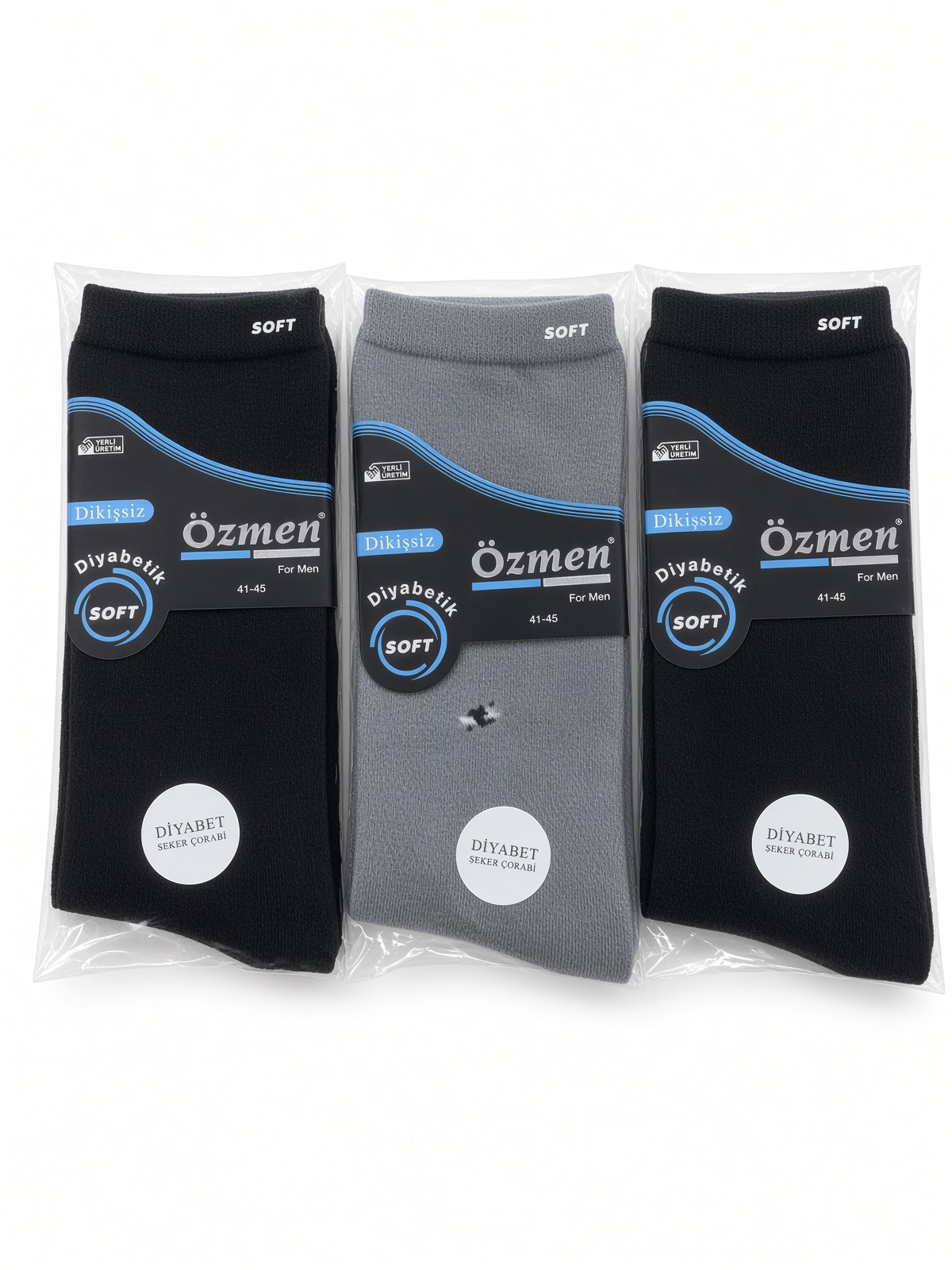 Özmen Assorti Erkek Dikişsiz Diyabetik Çorap