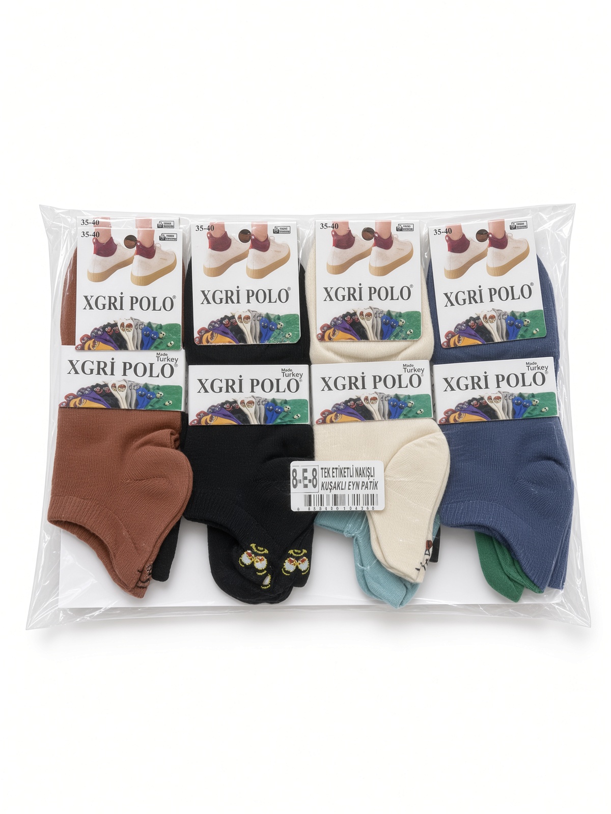 Xgri Polo Assorti Nakışlı Kuşaklı Kadın Patik