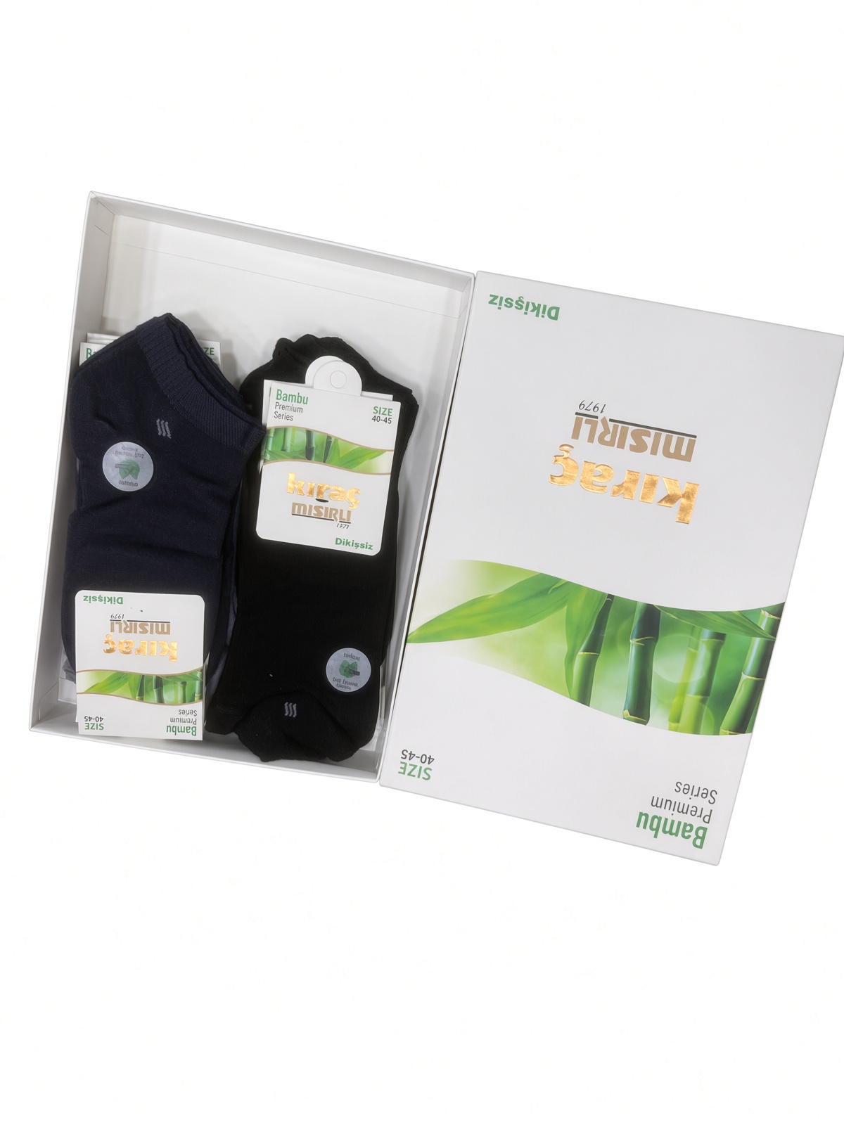 Kıraç Mısırlı Assorti Erkek Bambu Dikişsiz Çorap Kutulu
