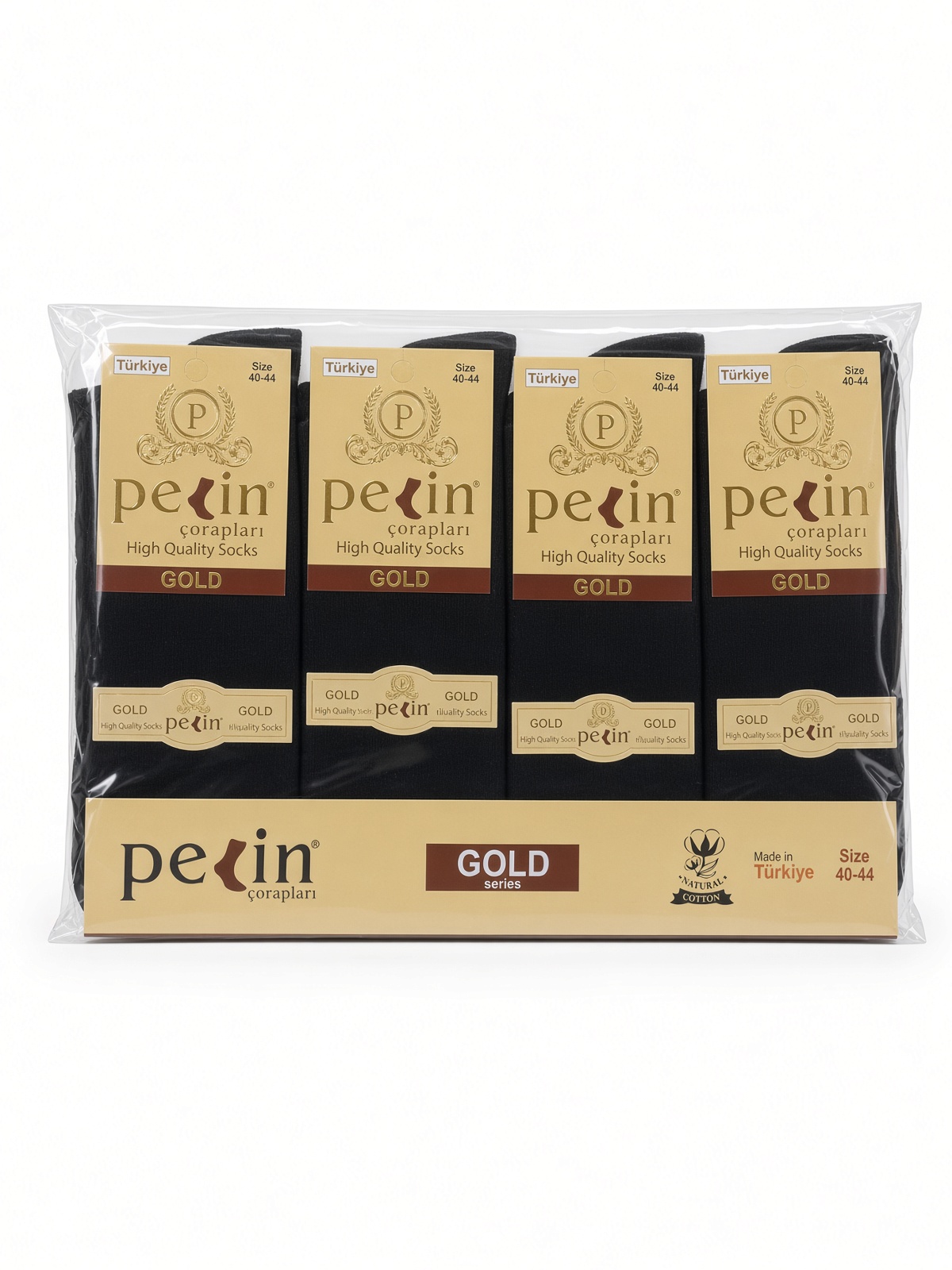 Pelin Gold Siyah Erkek Pamuk Çorap