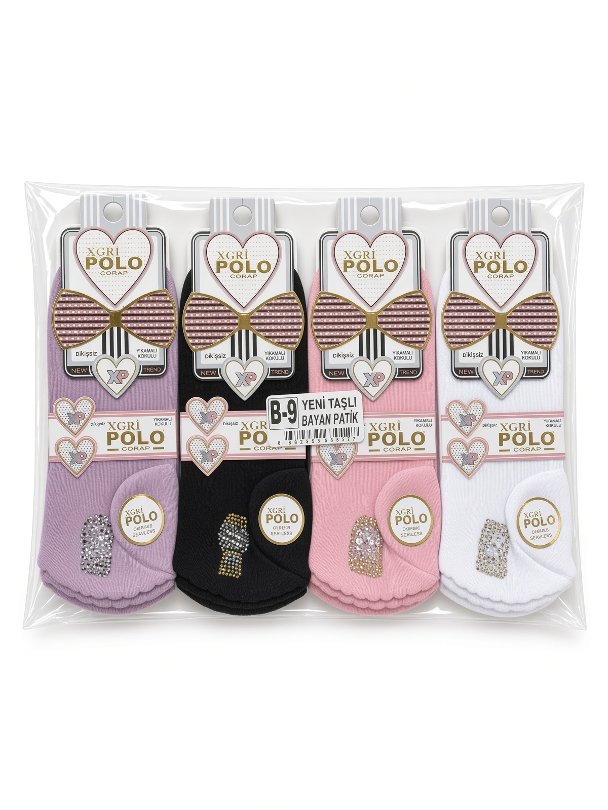 Xgri Polo Assorti Taşlı Fiyonklu Kadın Patik